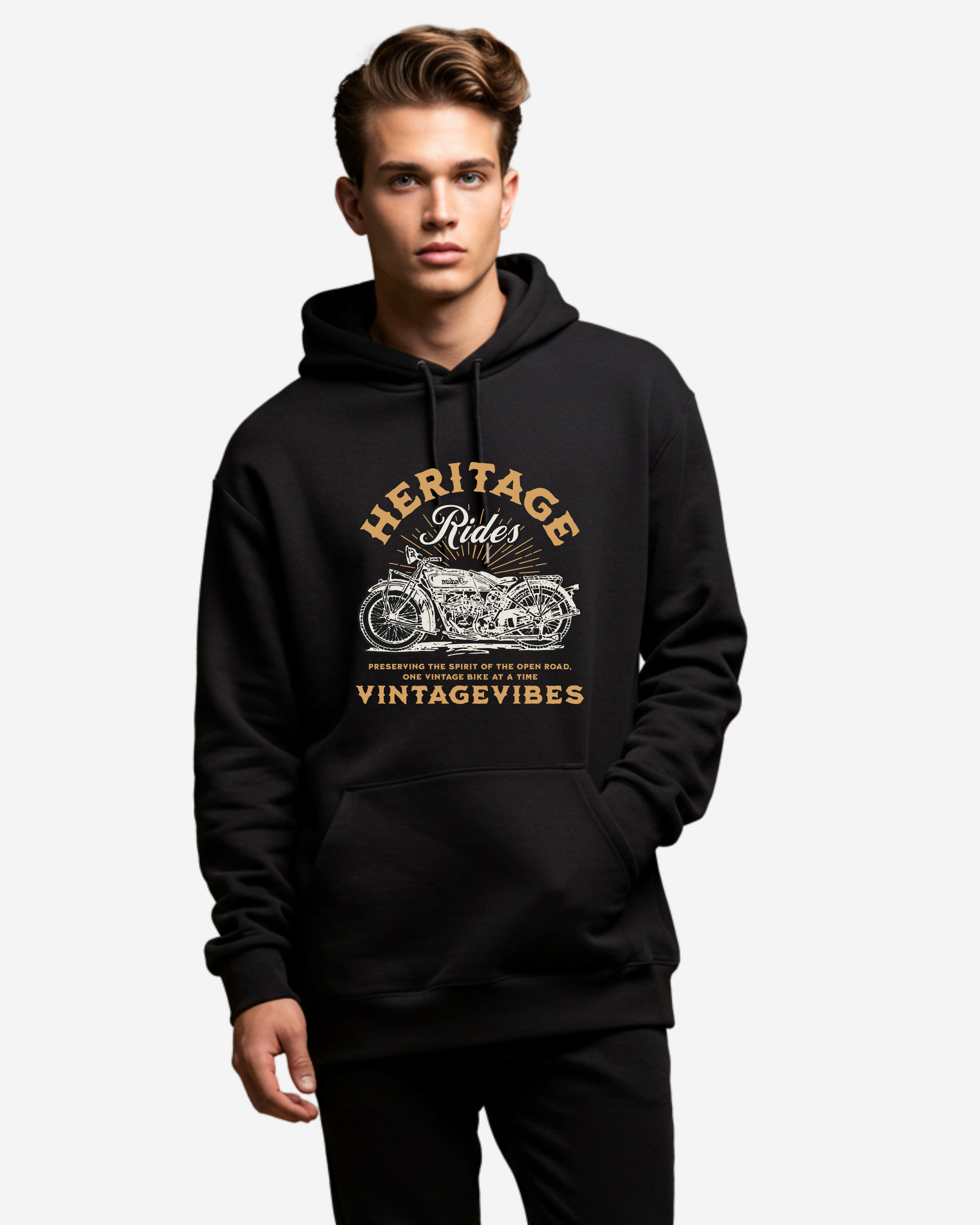 Heritage Rides Men's Oversized Hoodie