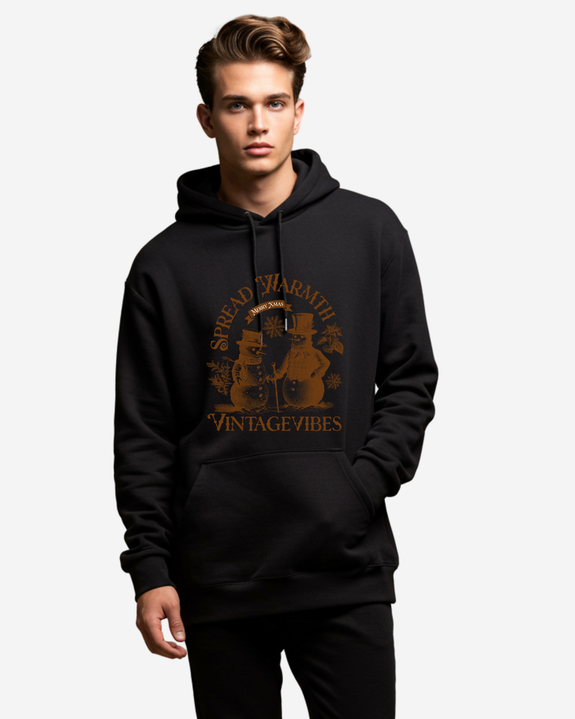 Spread Warmth Christmas Men's Oversized Hoodie
