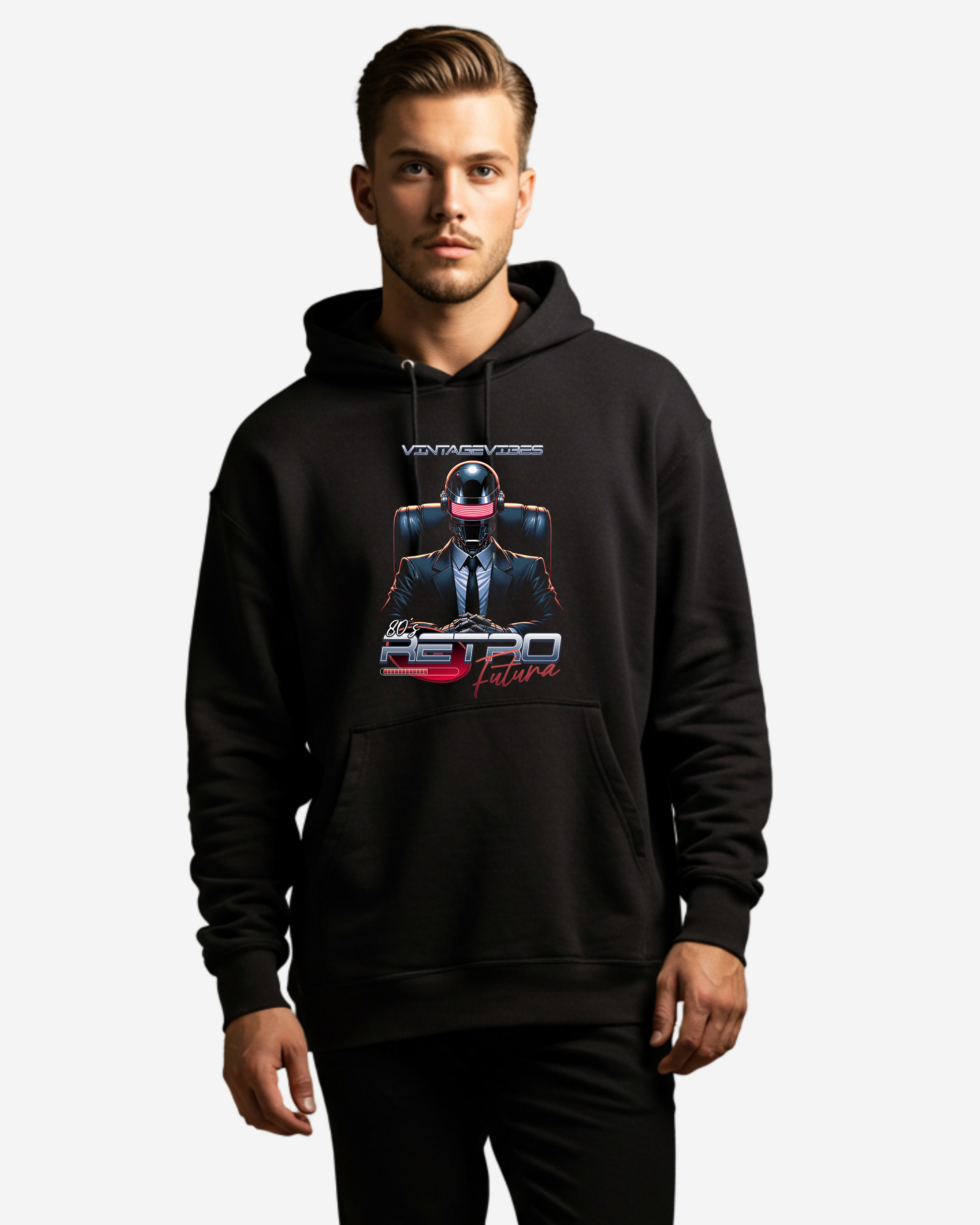 Retro Futura Men's Oversized Hoodie