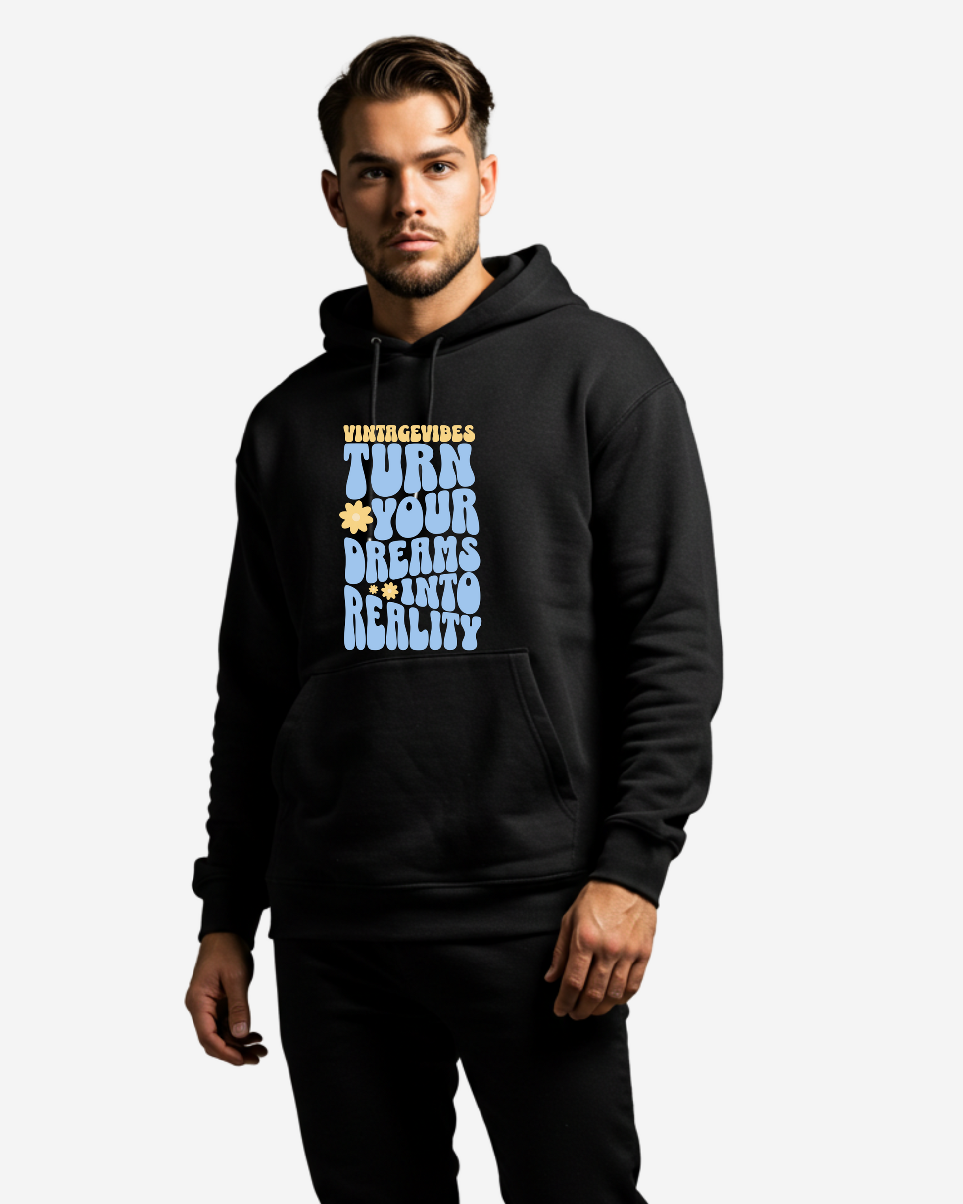 Simple Cute Retro Men's Oversized Hoodie