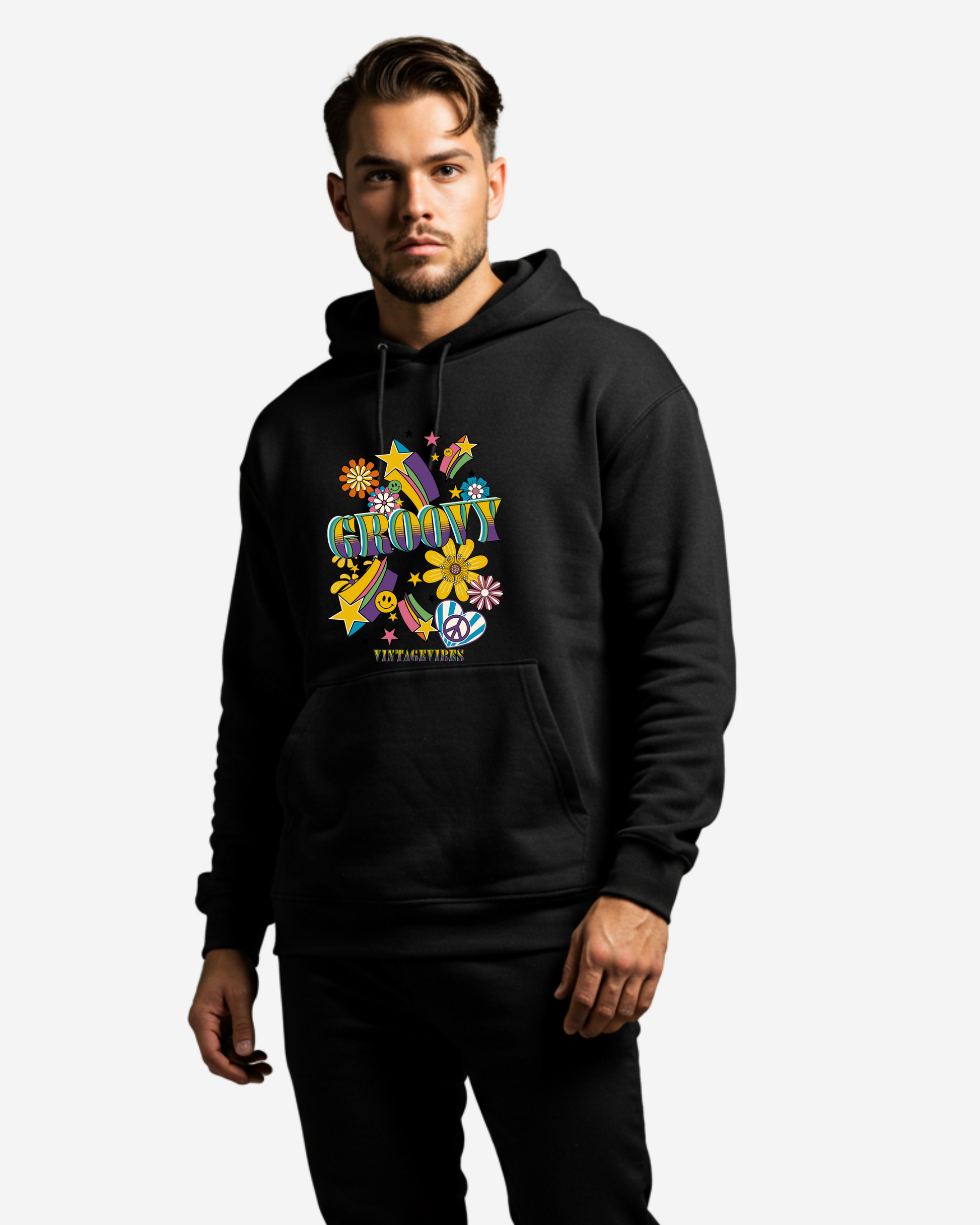 Groovy Men's Oversized Hoodie