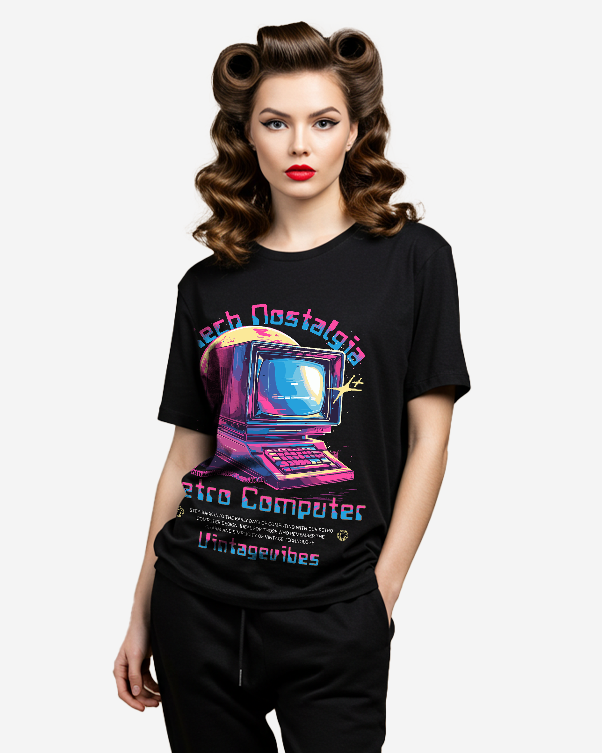 Tech Nostalgia Women's Oversized T-Shirt