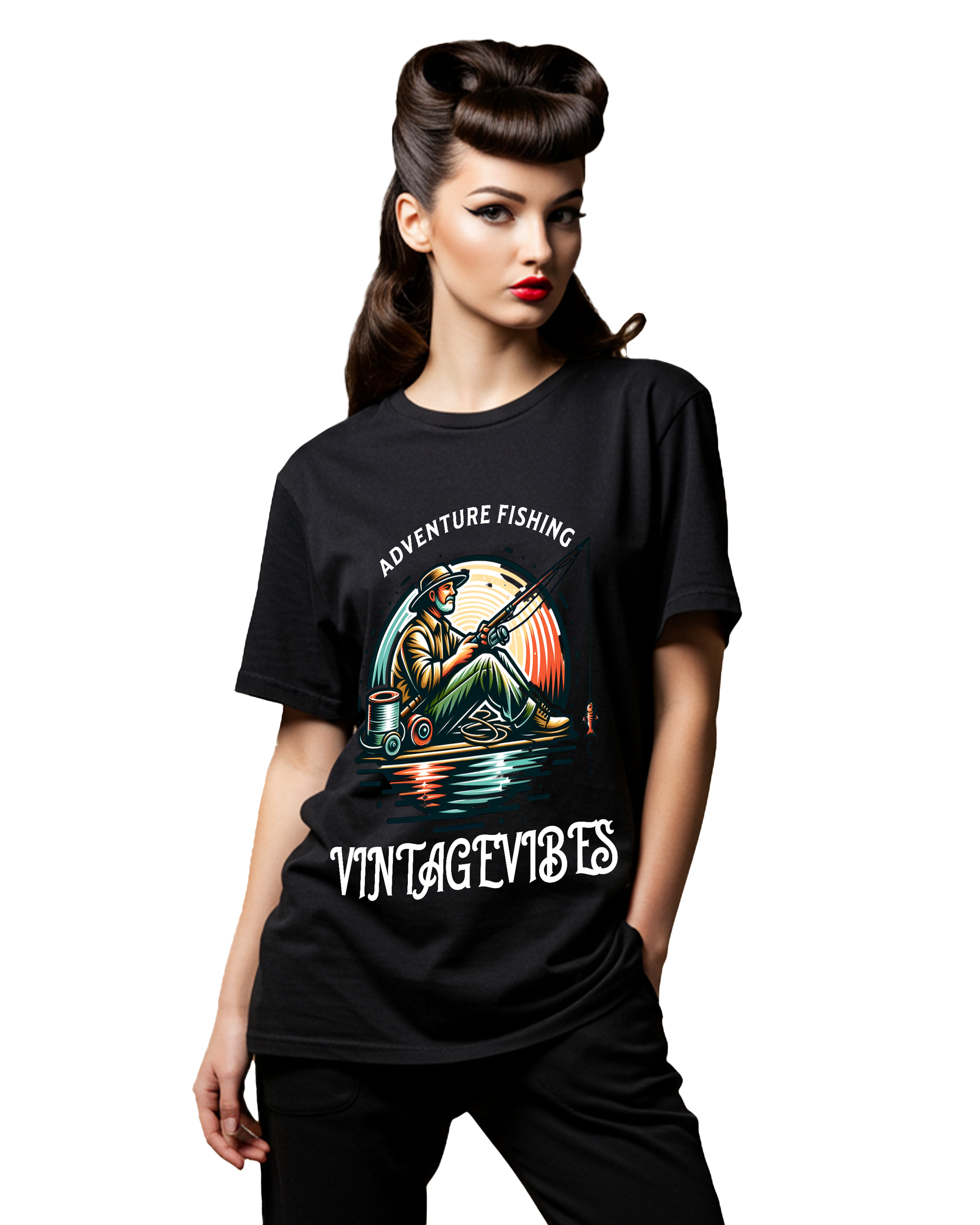 Fishing Logo Women's Oversized T-Shirt
