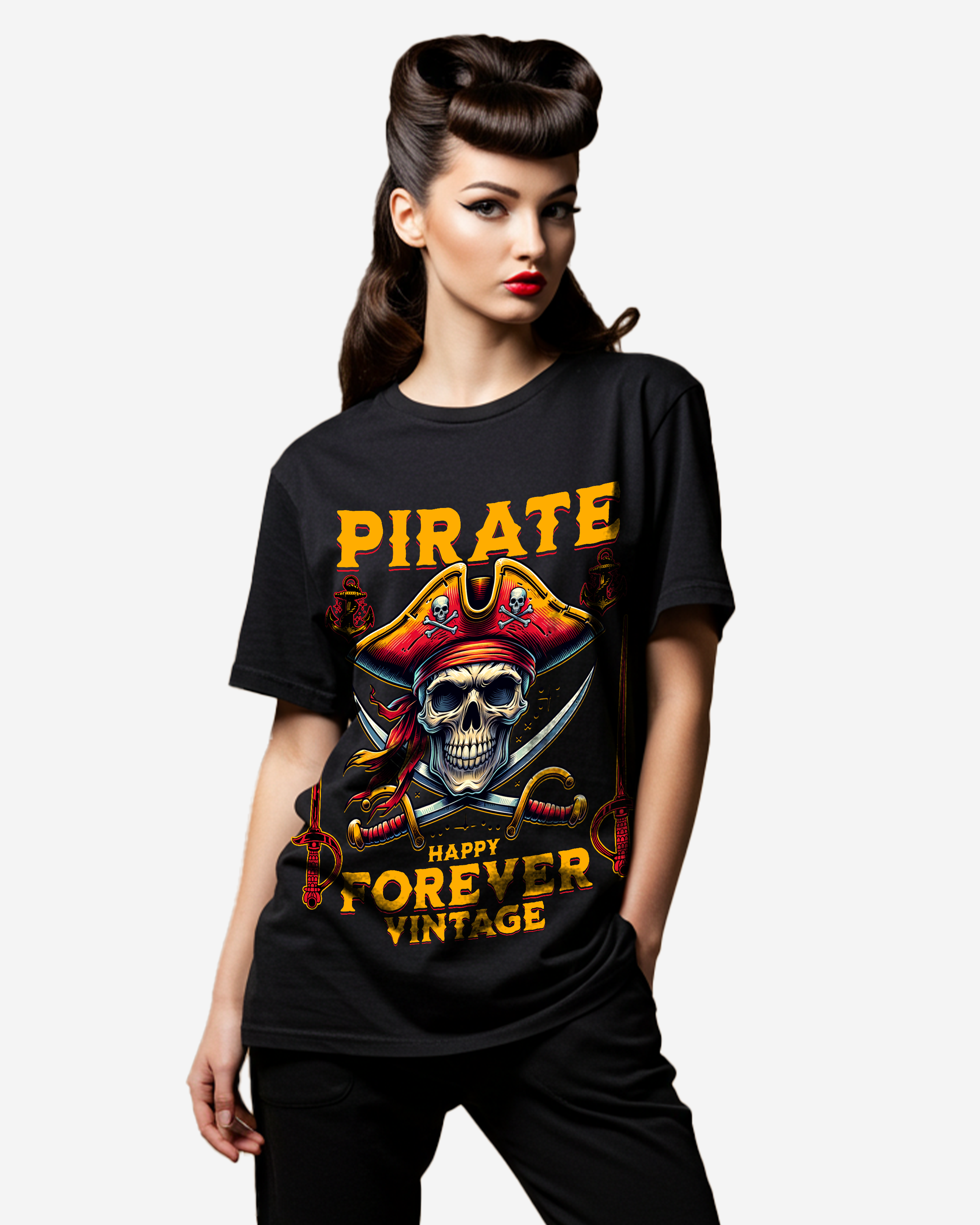 Pirate Skull Women's Oversized T-Shirt