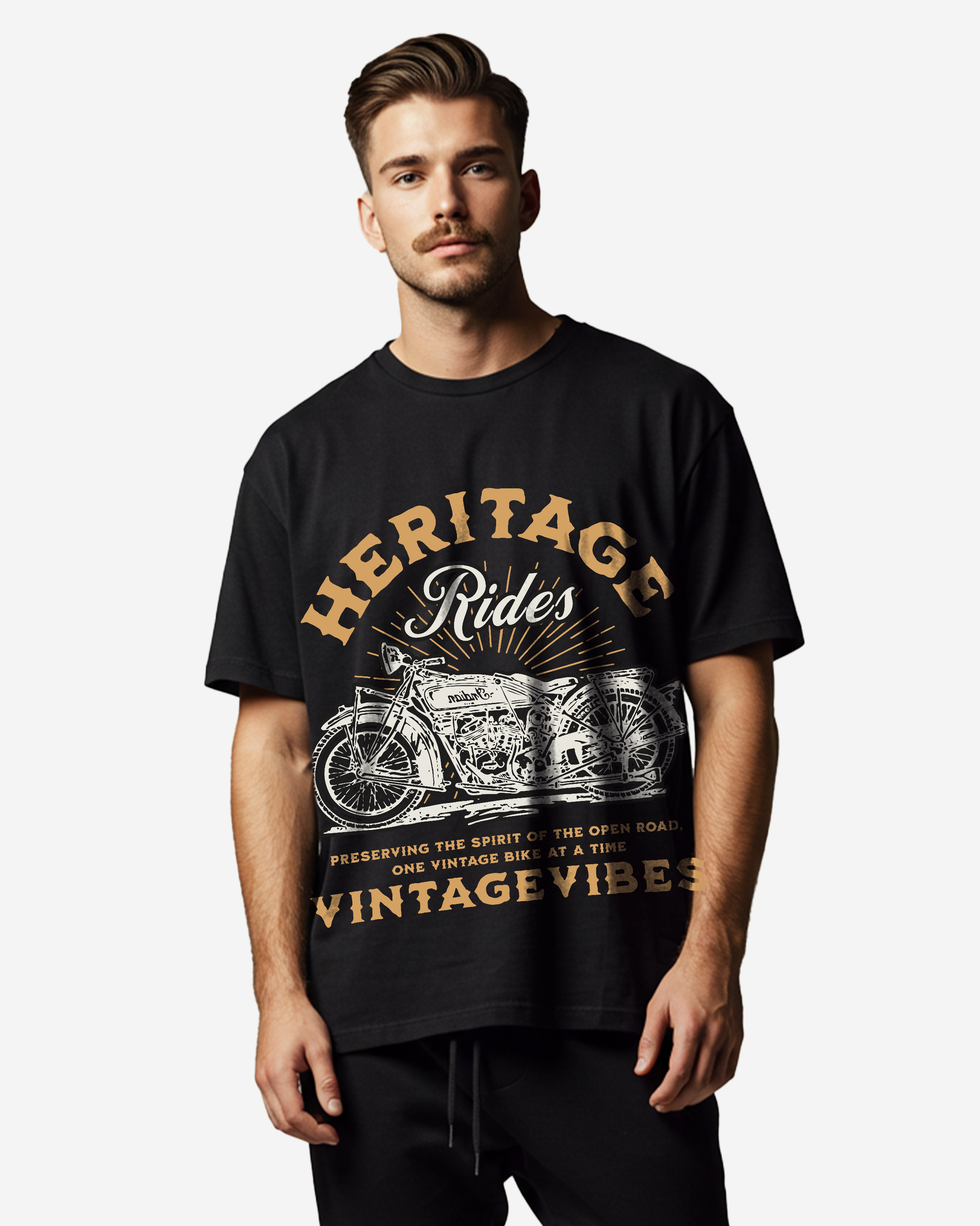 Heritage Rides Men's Oversized T-Shirt