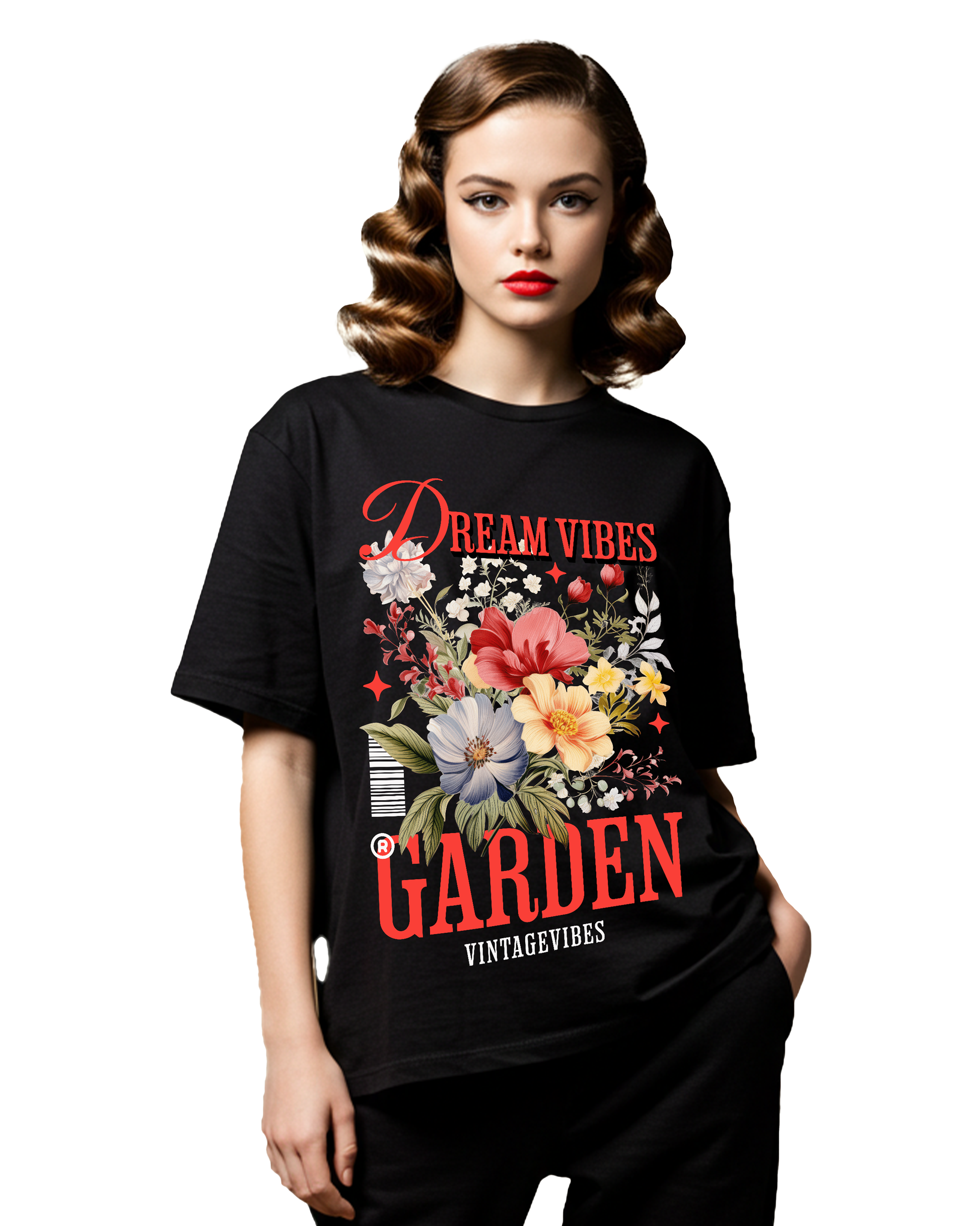 Dream Vibes Garden Women's Oversized T-Shirt