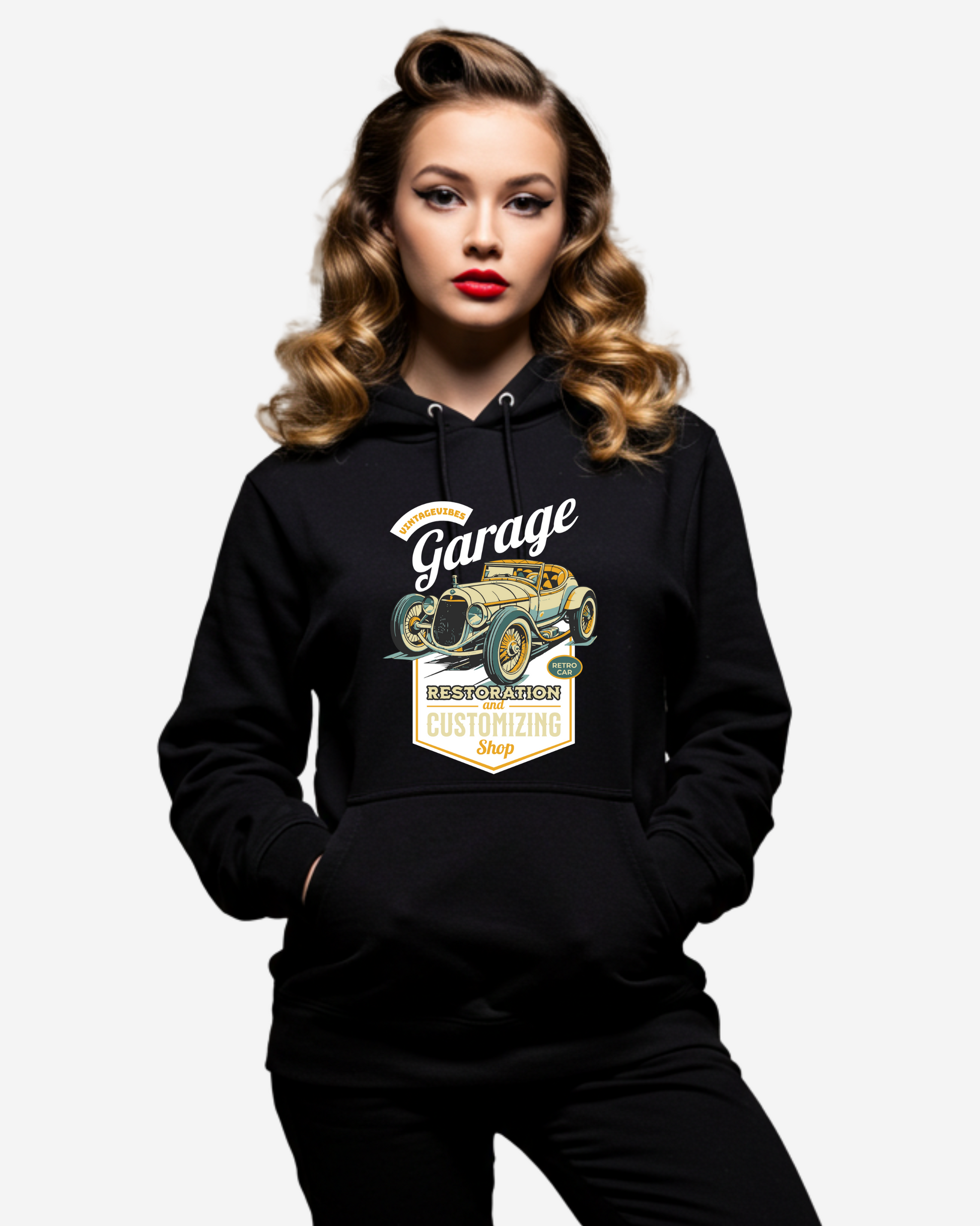 Retro Car Women's Oversized Hoodie