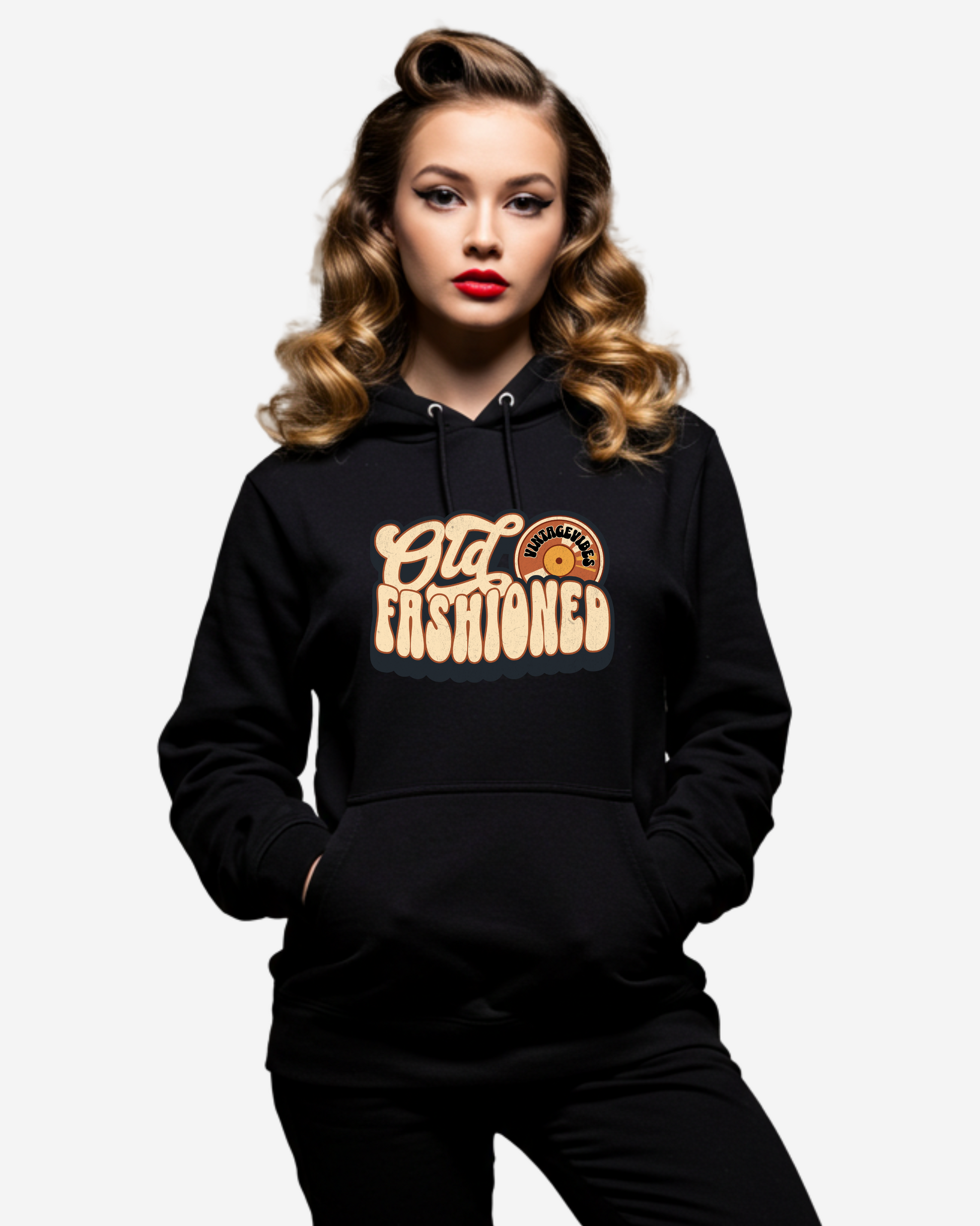 Old Fashioned Record Women's Oversized Hoodie