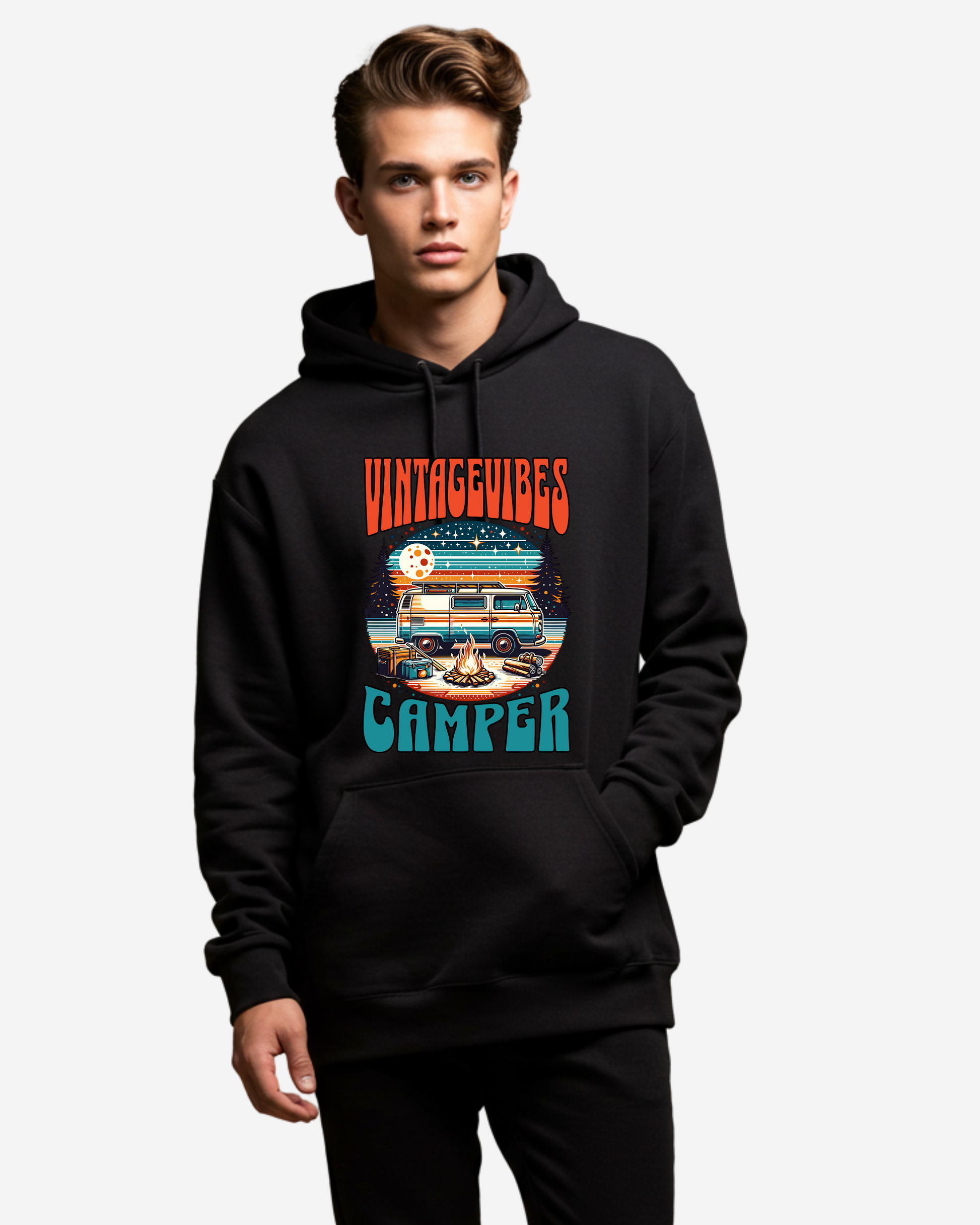 Retro Camper Men's Oversized Hoodie