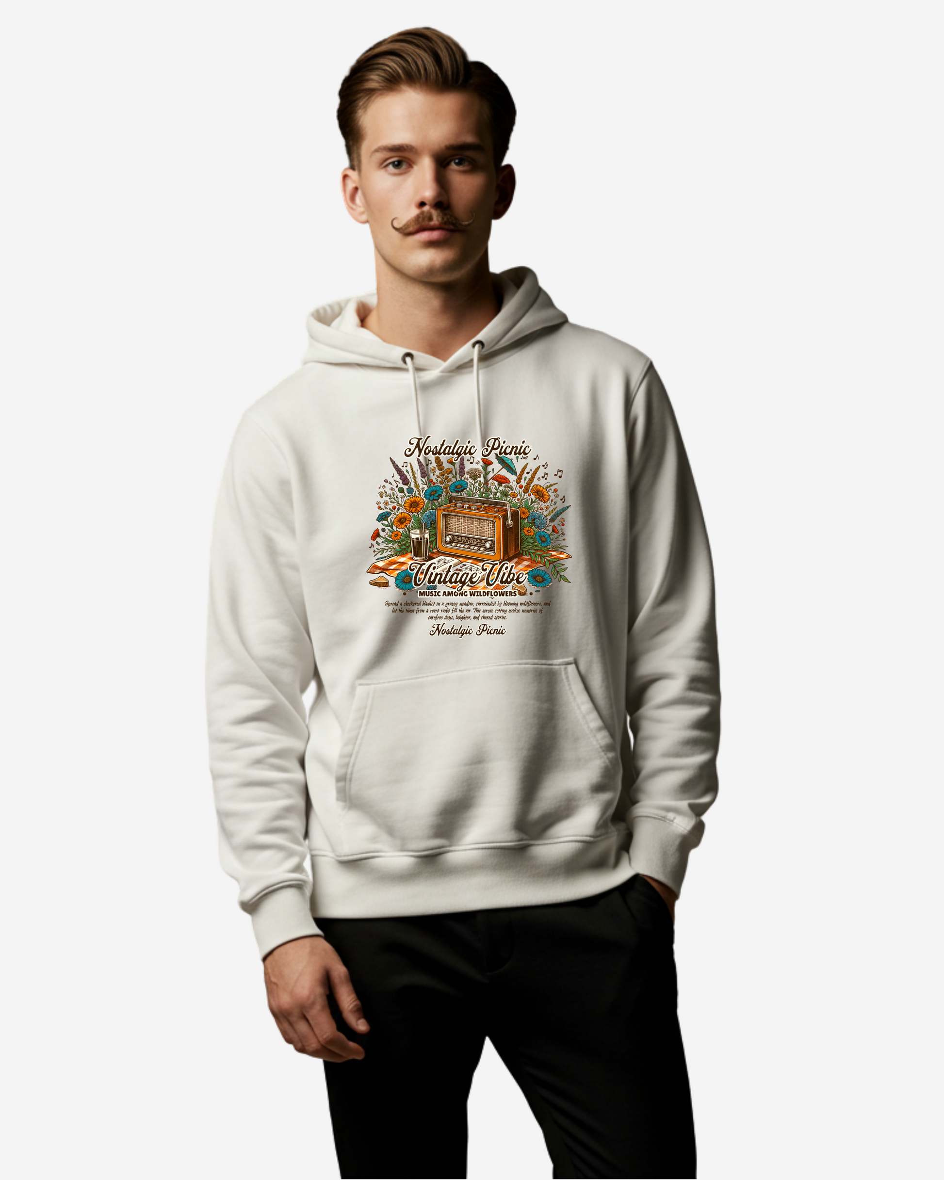 Nostalgic Picnic Men's Oversized Hoodie