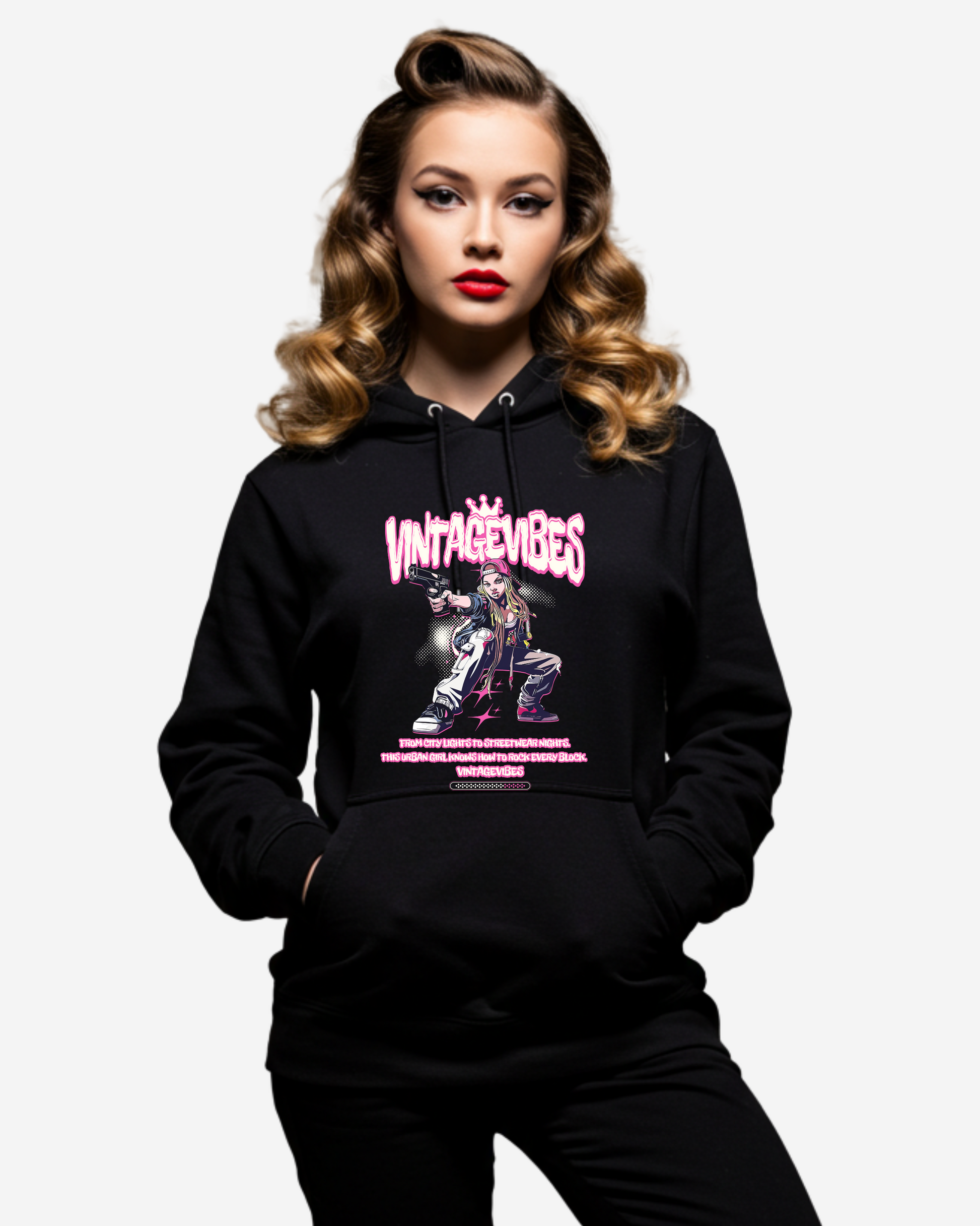 Urban Girl Hip Hop Music Women's Oversized Hoodie