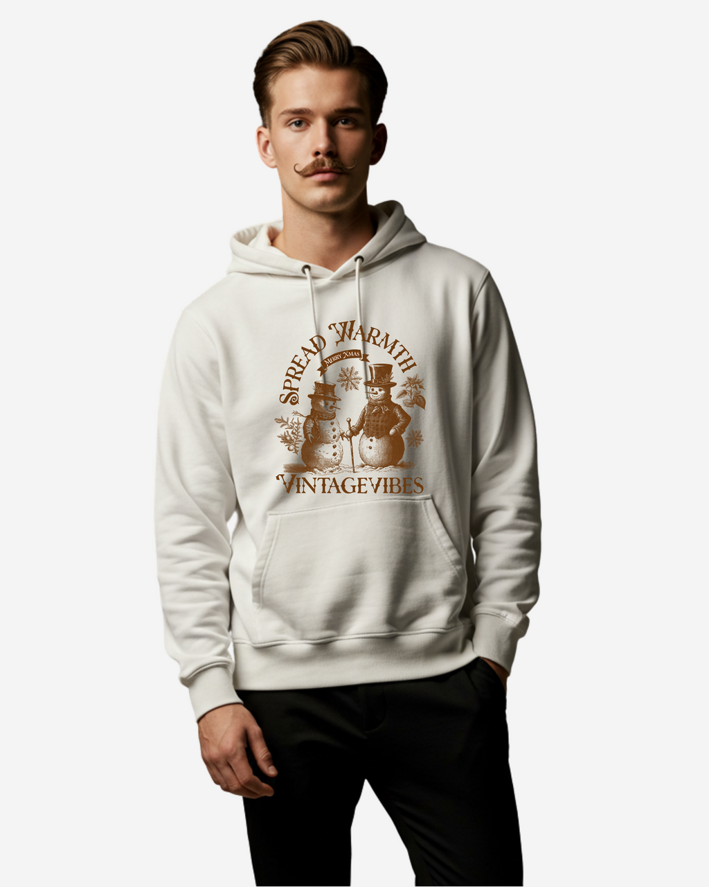 Spread Warmth Christmas Men's Oversized Hoodie