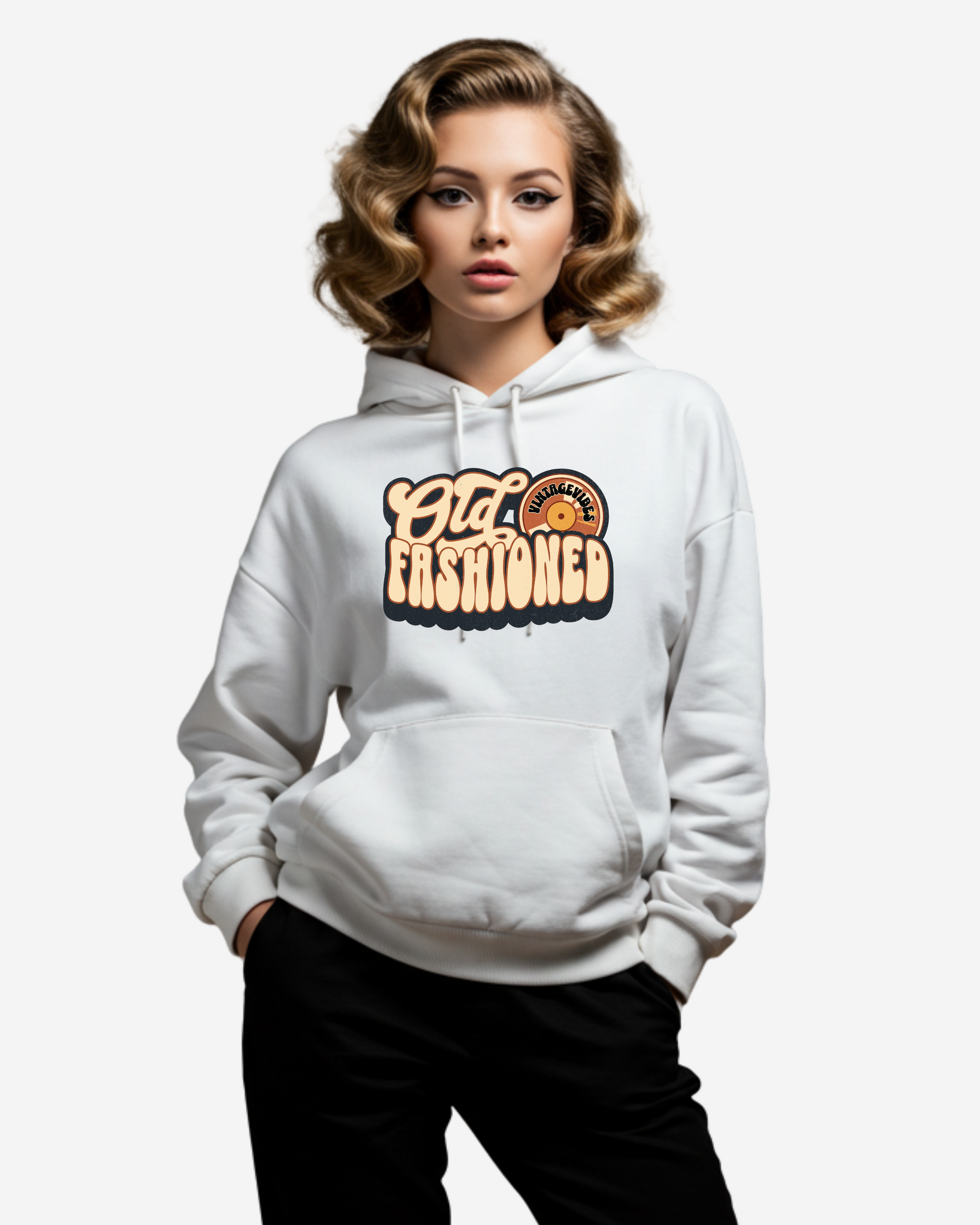 Old Fashioned Record Women's Oversized Hoodie