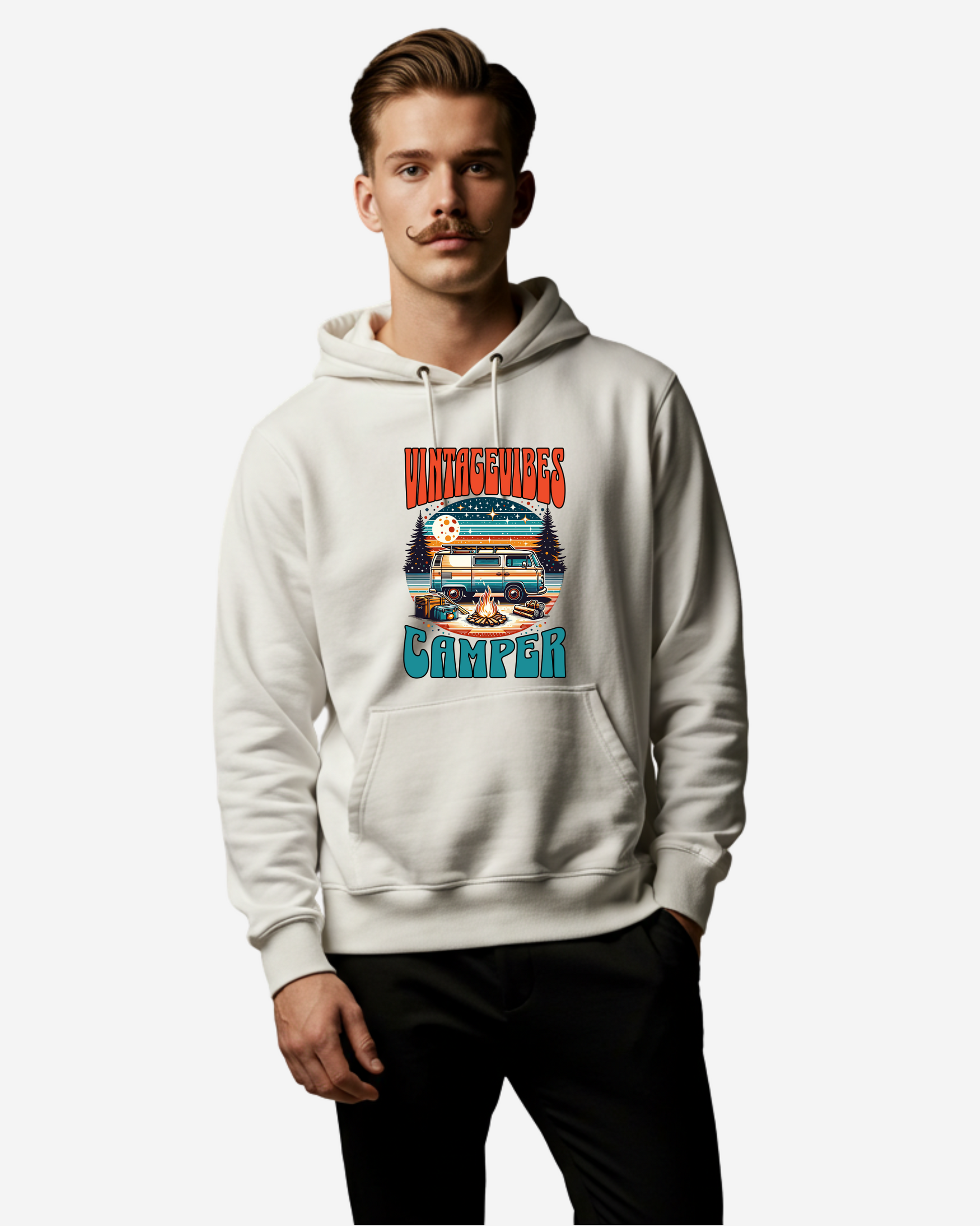Retro Camper Men's Oversized Hoodie
