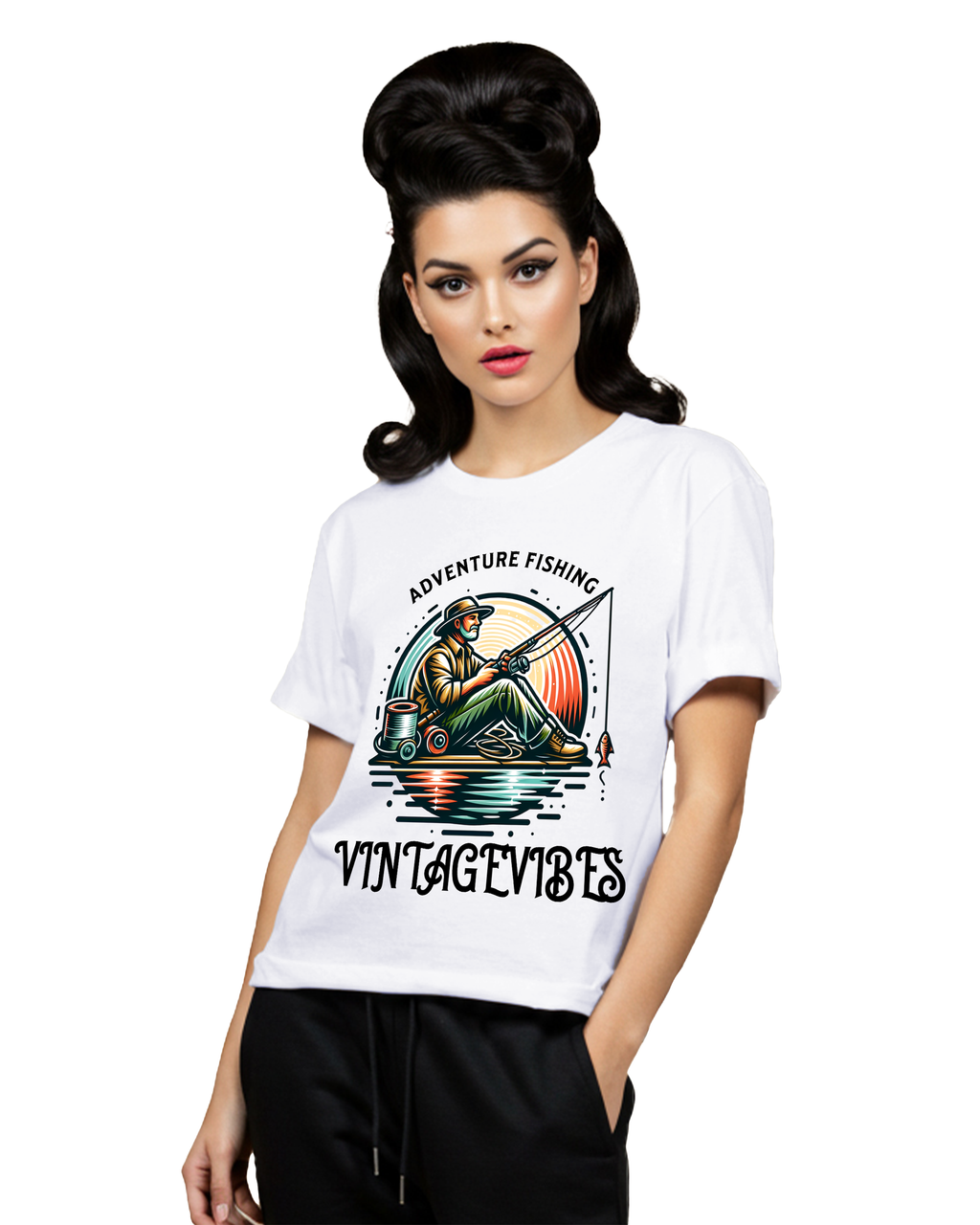 Fishing Logo Women's Oversized T-Shirt