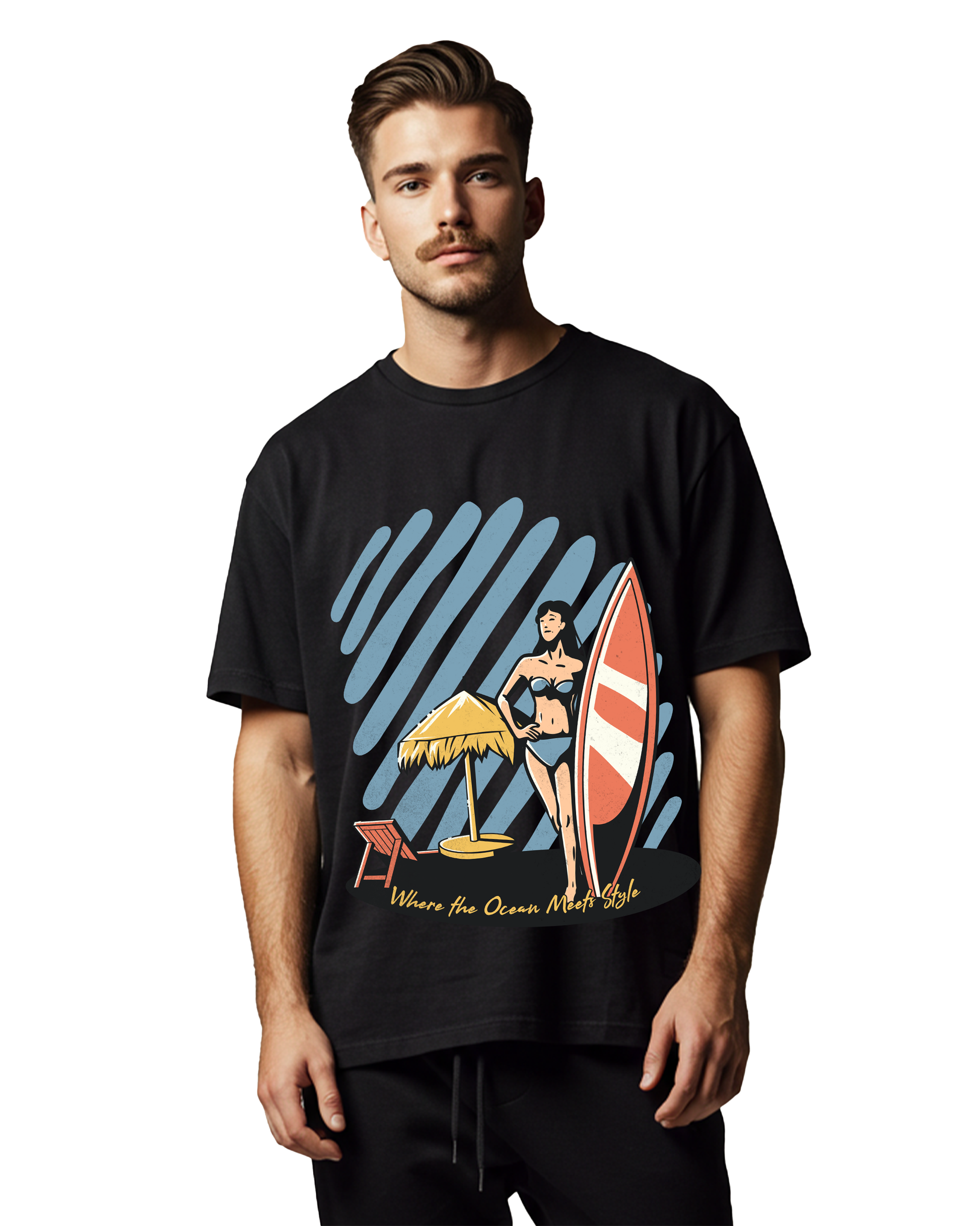 Saltwater Chic Men's Oversized T-Shirt