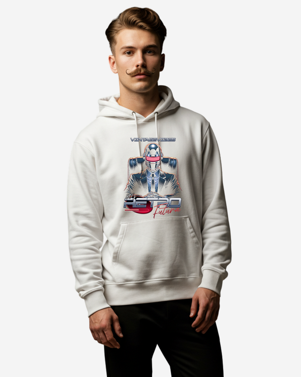 Retro Futura Men's Oversized Hoodie