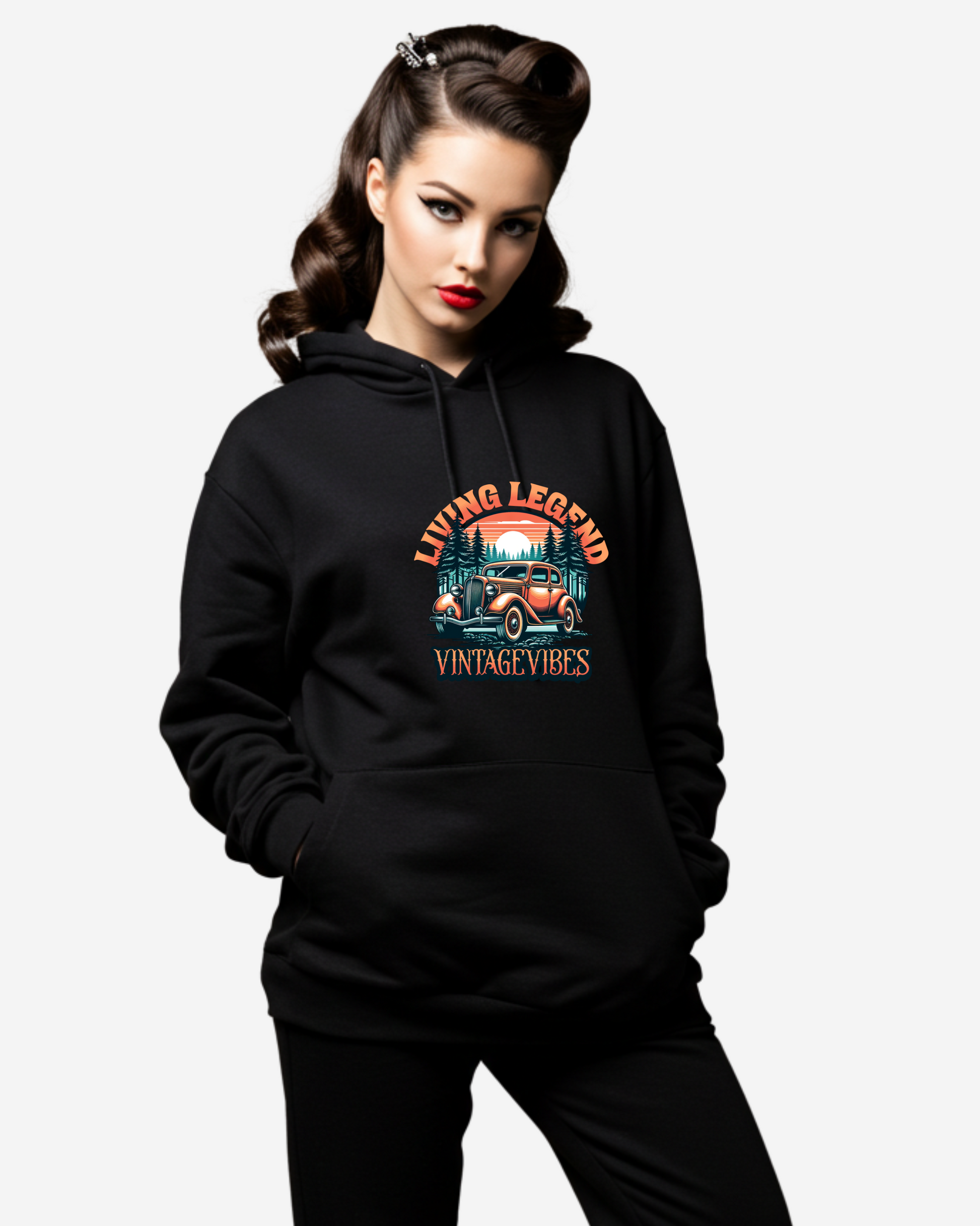 Vintage Classic Car Women's Oversized Hoodie