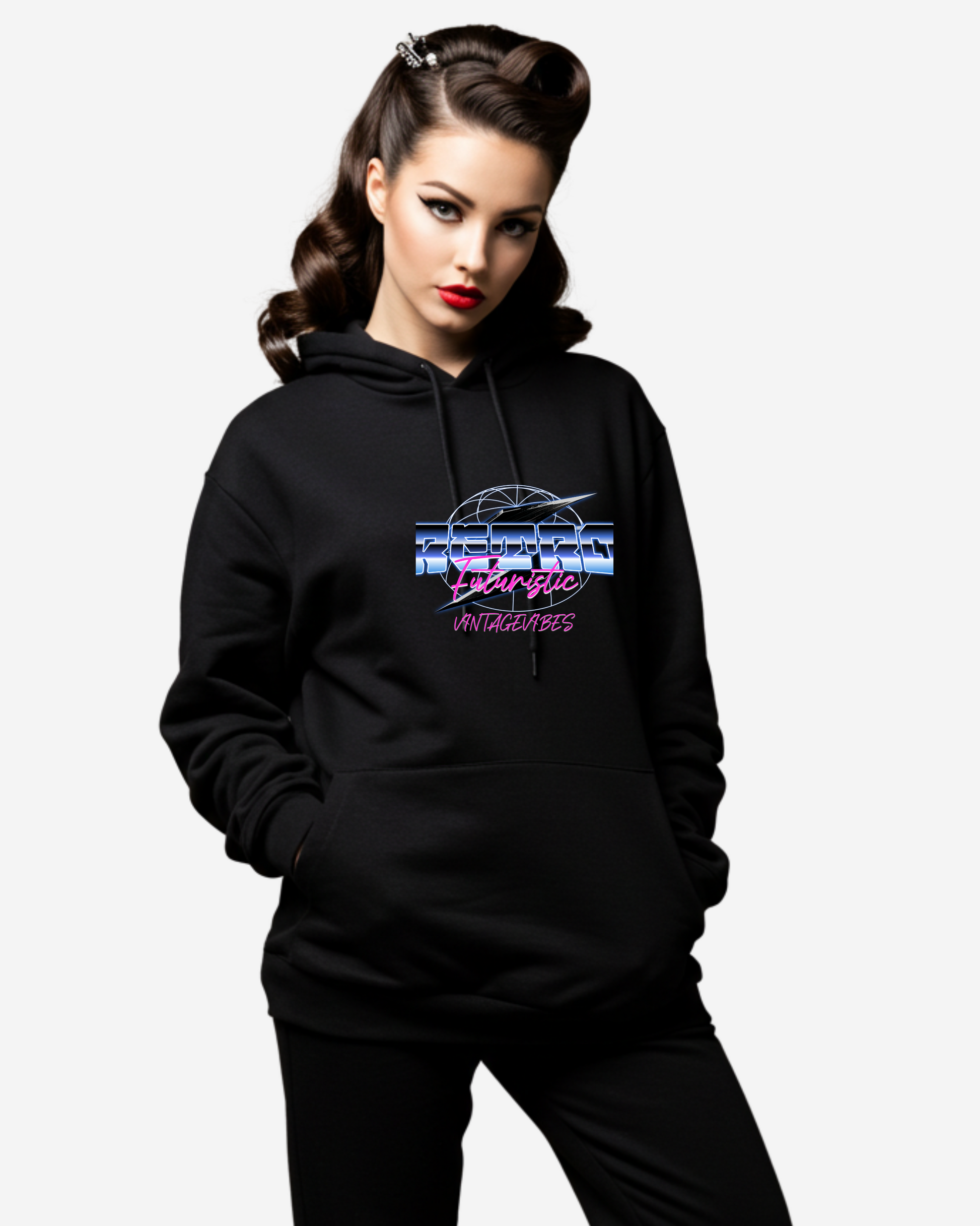 Retro Futuristic Women's Oversized Hoodie