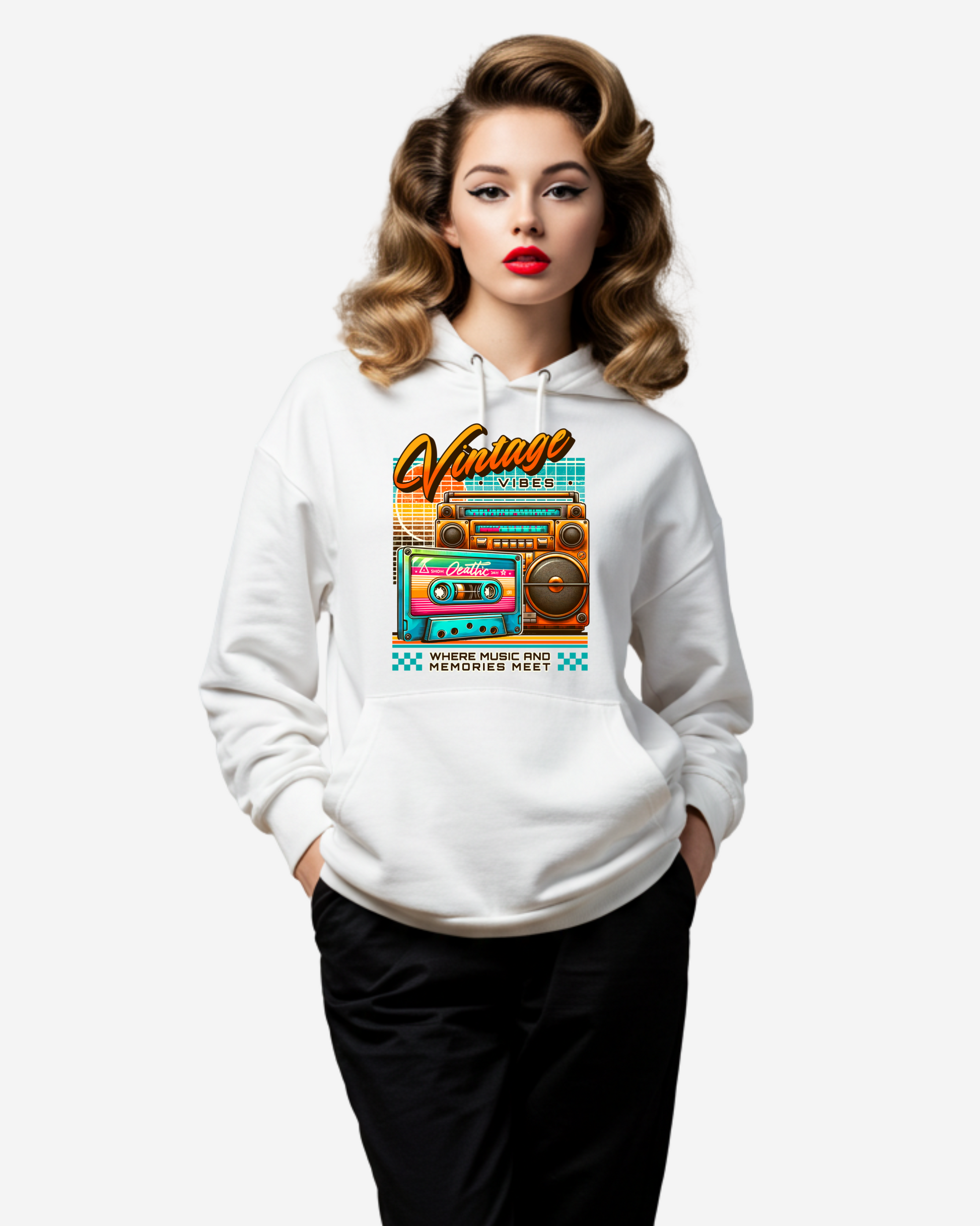 Vintage Tunes Women's Oversized Hoodie