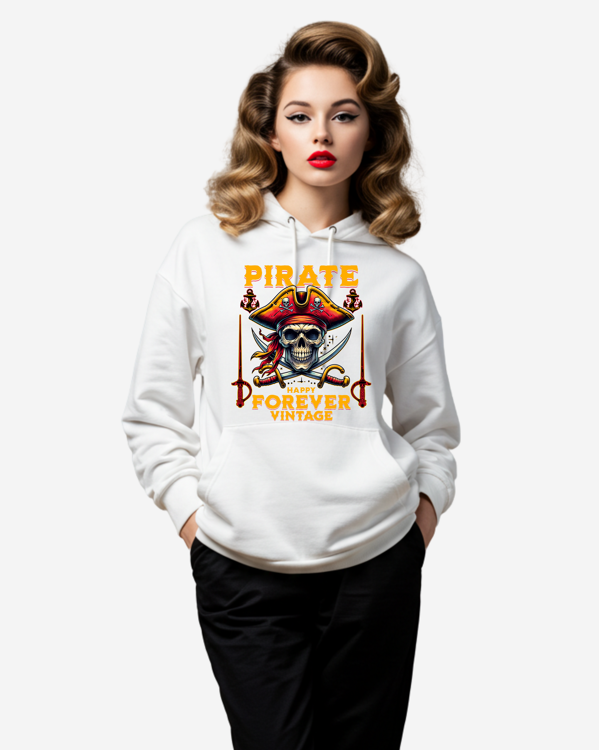 Pirate Skull Women's Oversized Hoodie