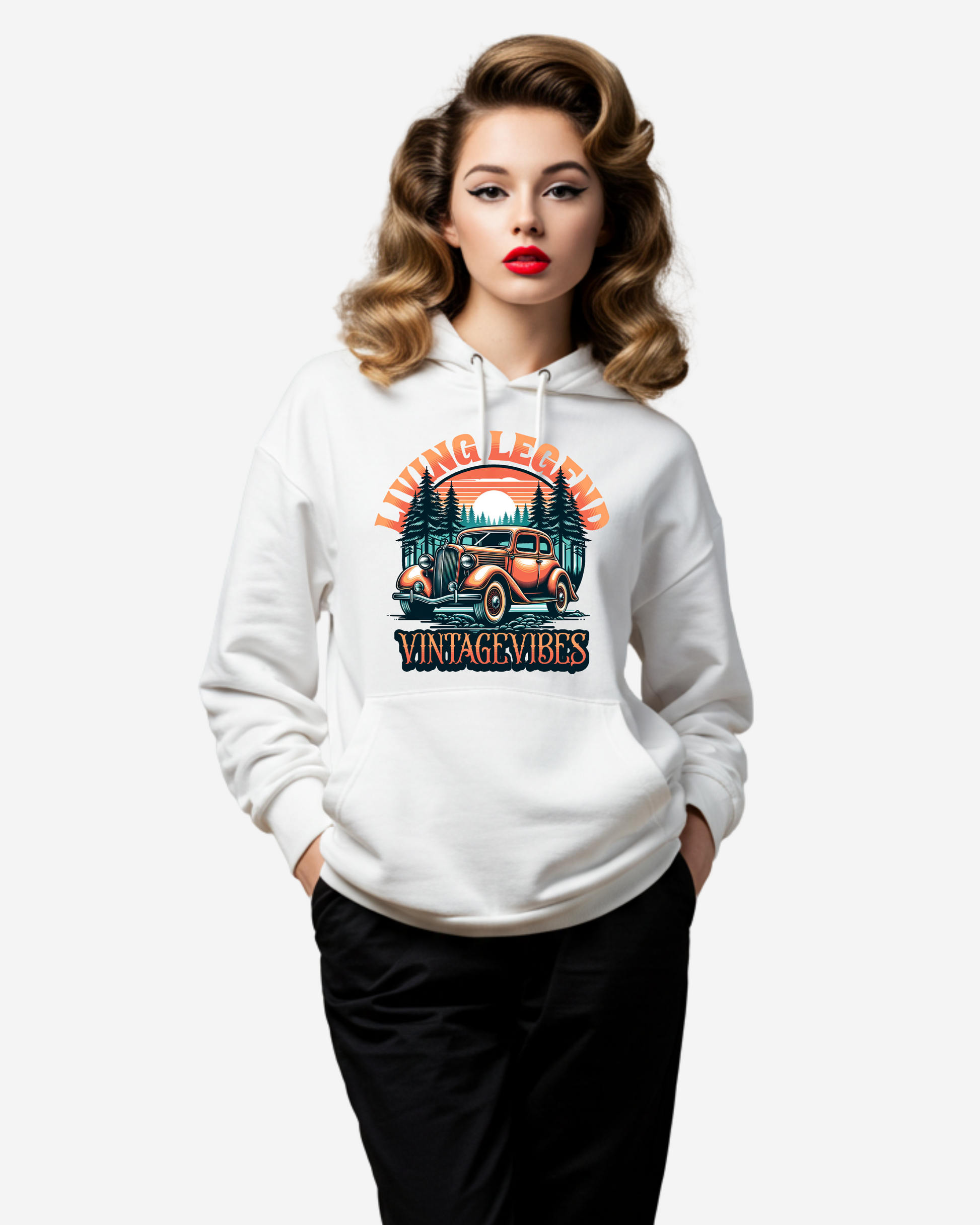 Vintage Classic Car Women's Oversized Hoodie