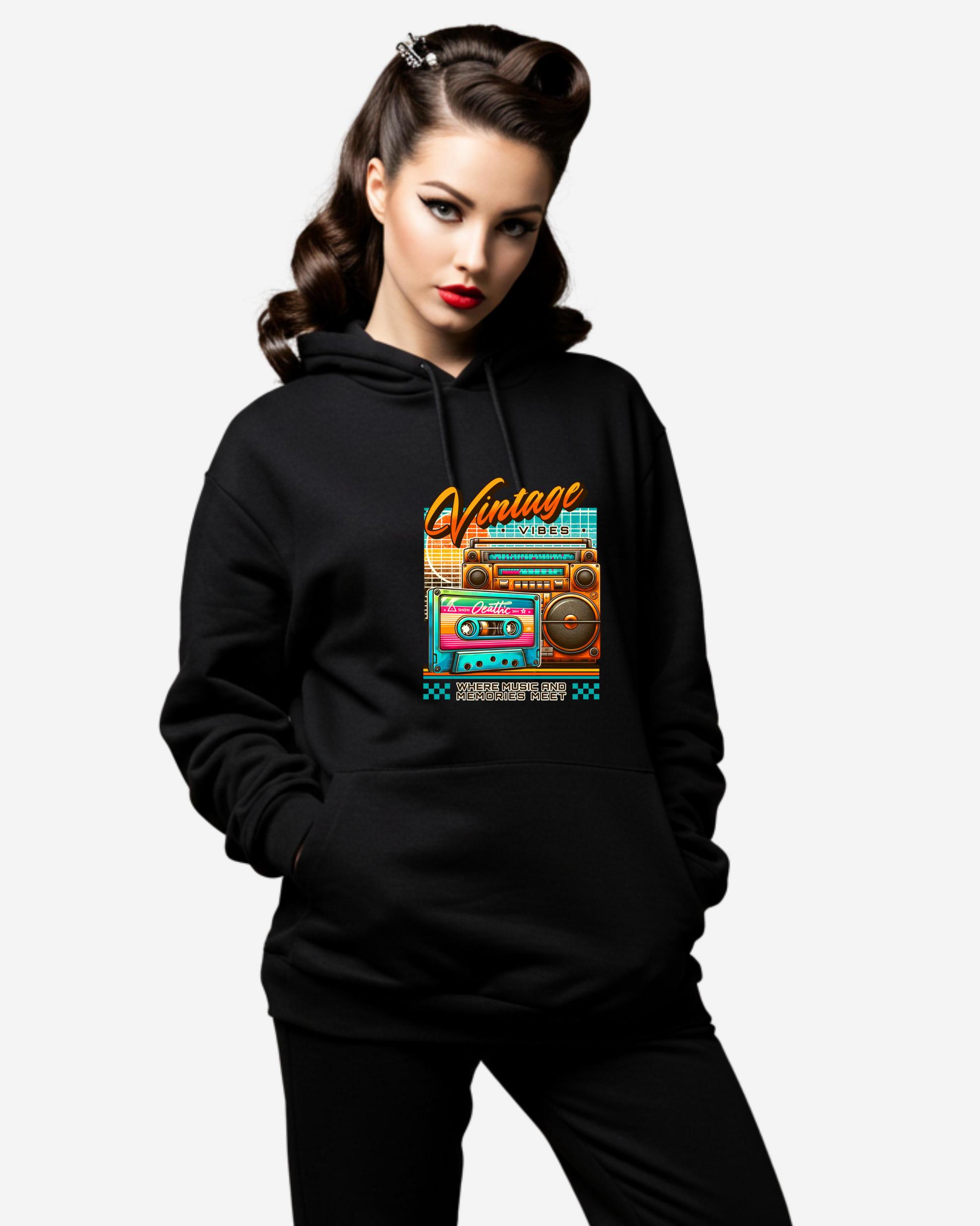 Vintage Tunes Women's Oversized Hoodie