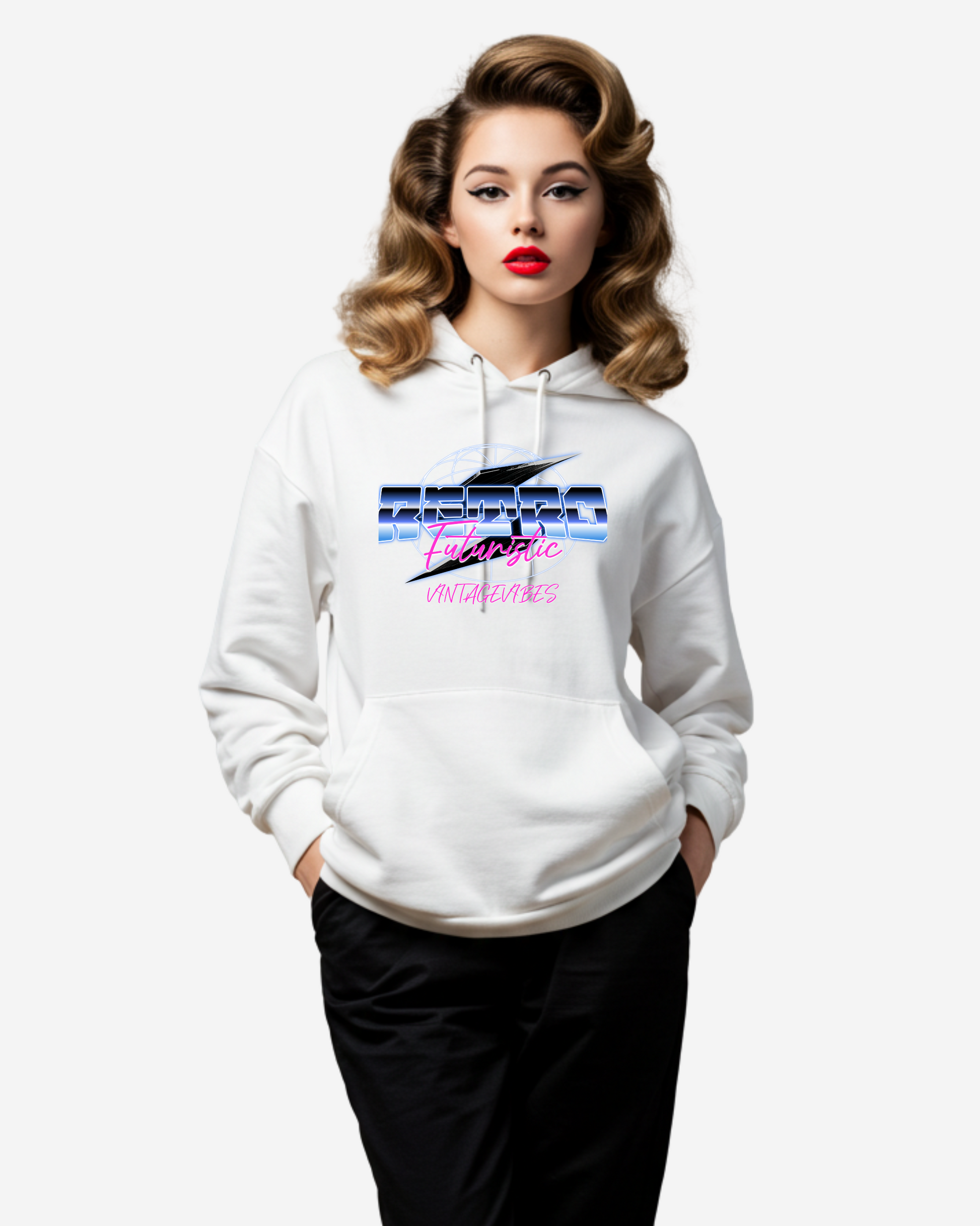 Retro Futuristic Women's Oversized Hoodie