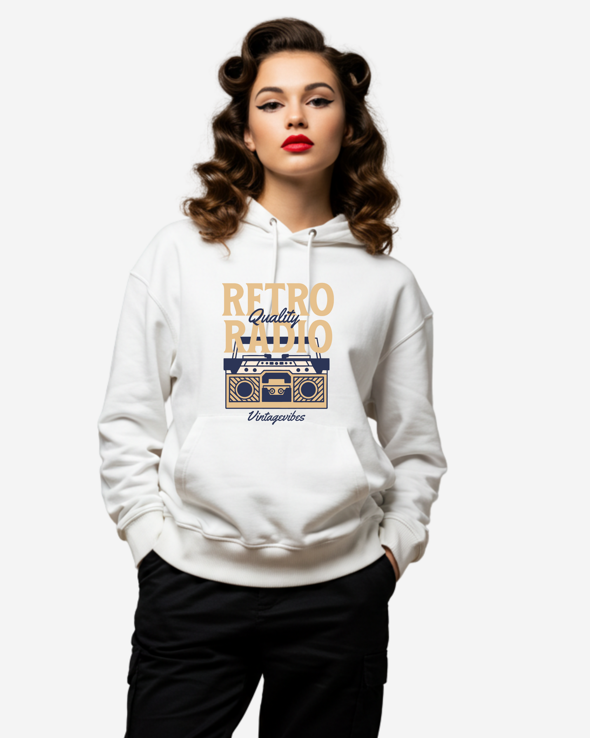 Retro Radio Women's Oversized Hoodie