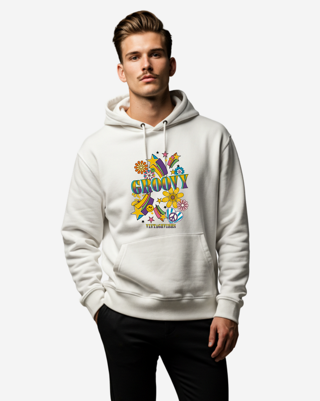 Groovy Men's Oversized Hoodie