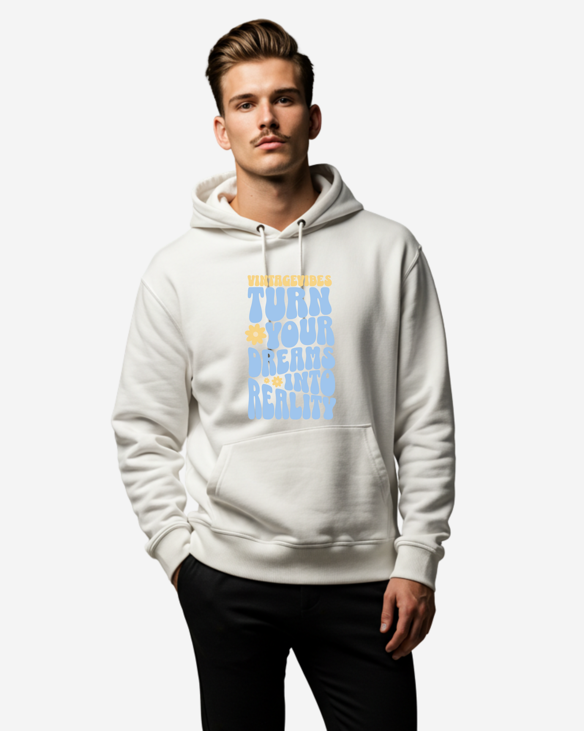 Simple Cute Retro Men's Oversized Hoodie
