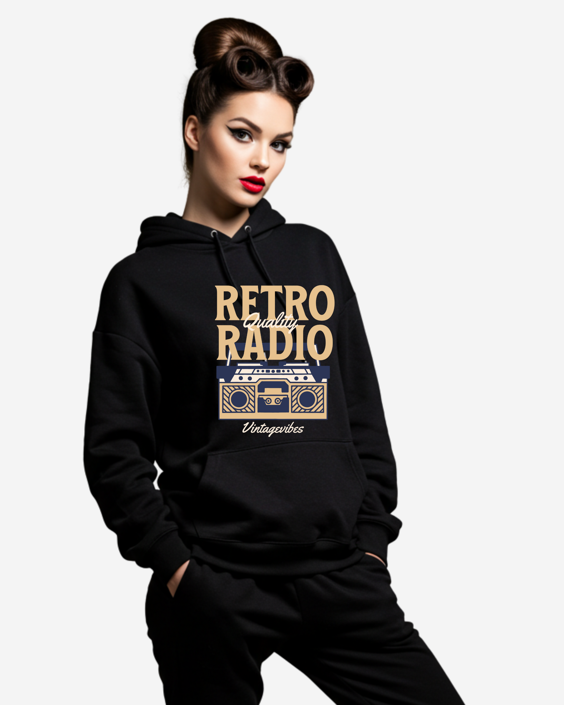 Retro Radio Women's Oversized Hoodie