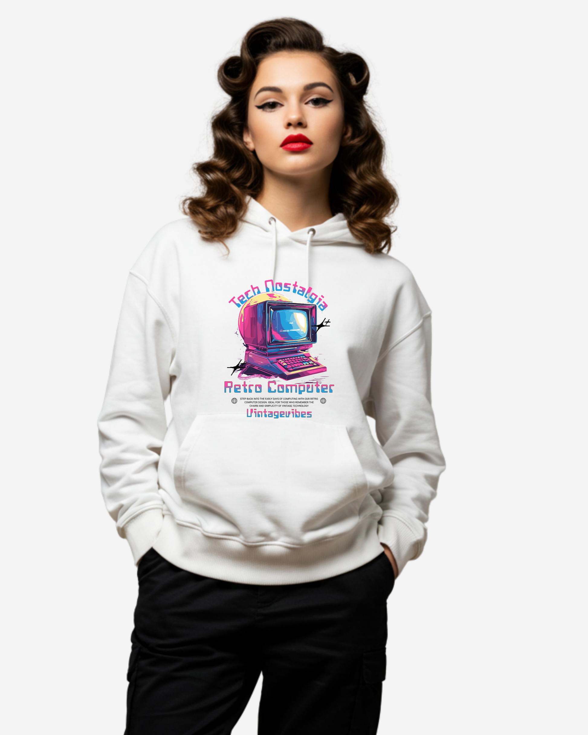 Tech Nostalgia Women's Oversized Hoodie