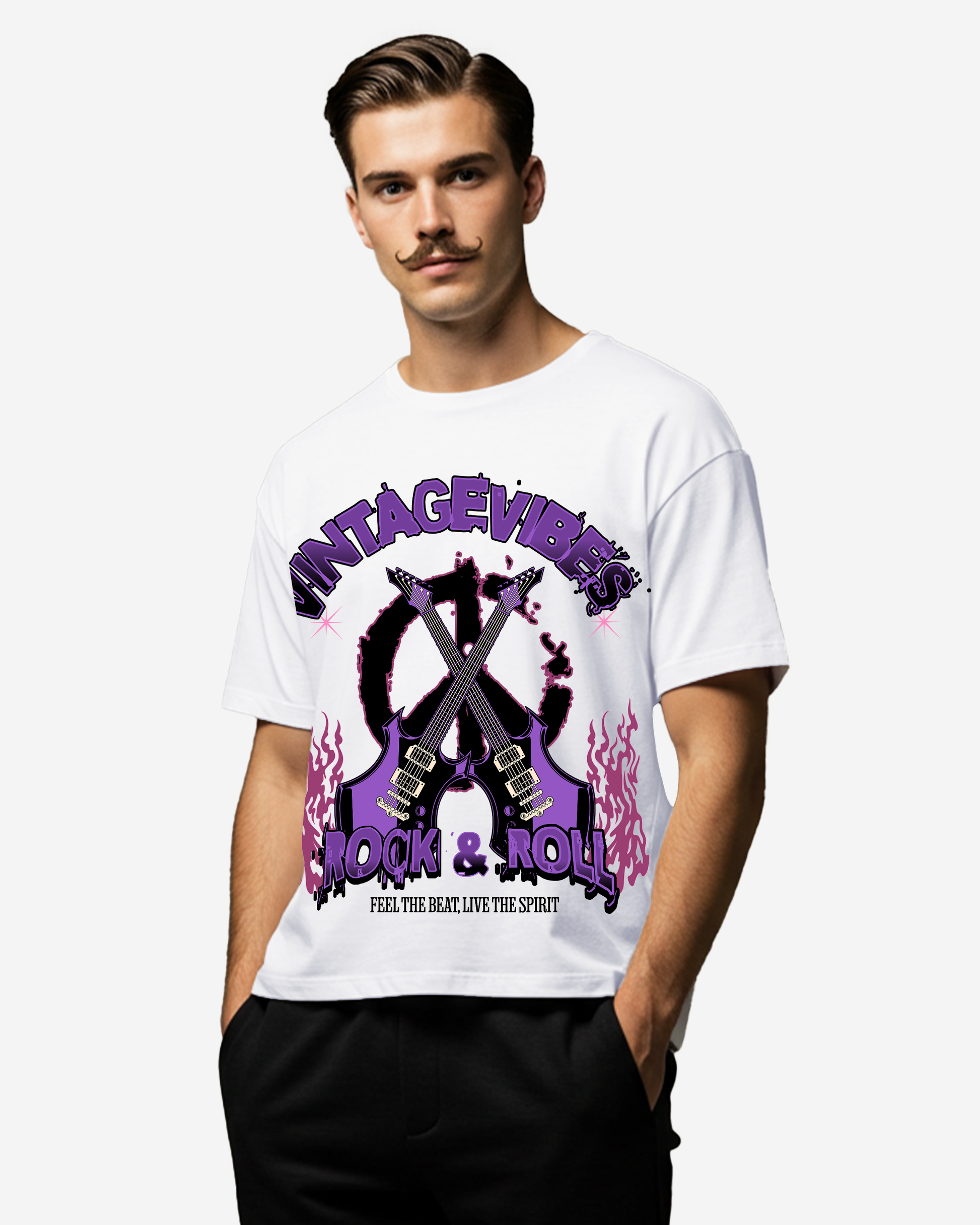 Rock & Roll Men's Oversized T-Shirt