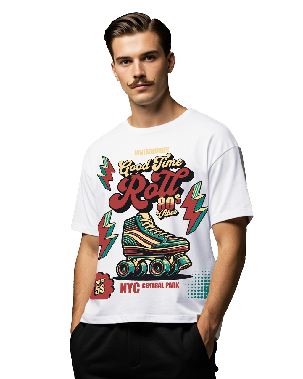 Good Time Roll Poster Men's Oversized T-Shirt