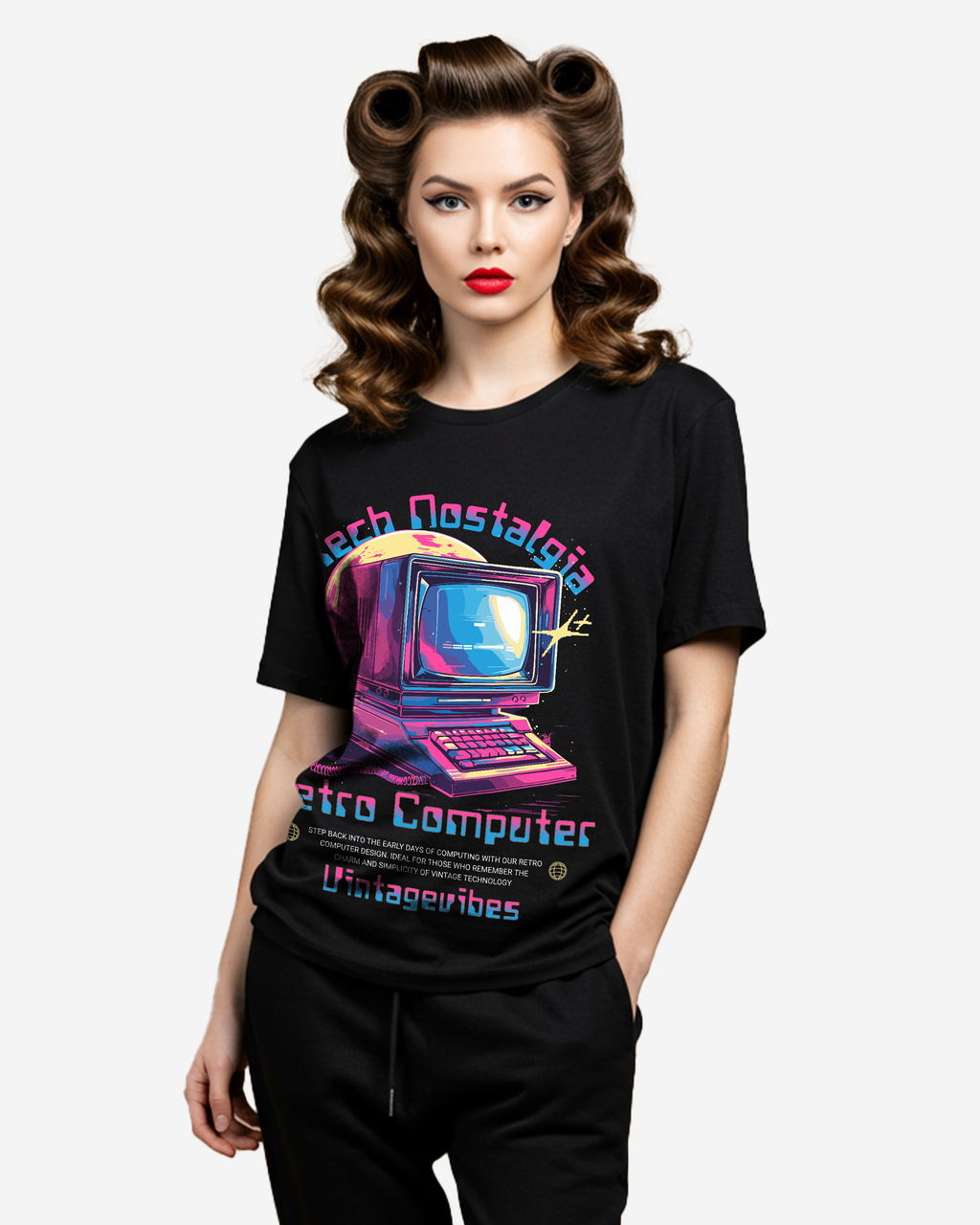 Tech Nostalgia Women's Oversized T-Shirt