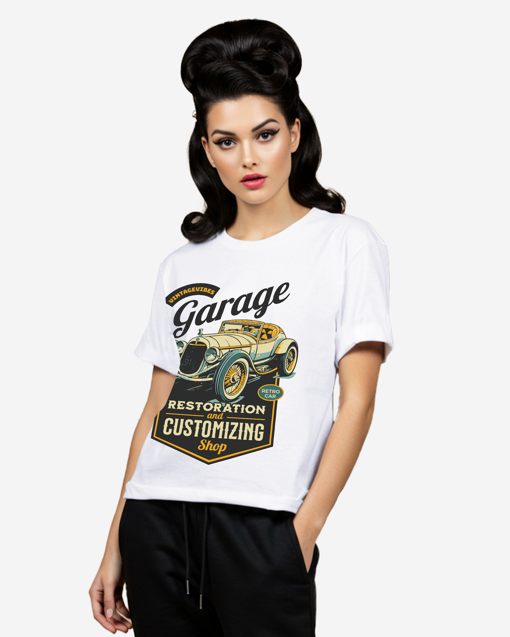 Retro Car Women's Oversized T-Shirt