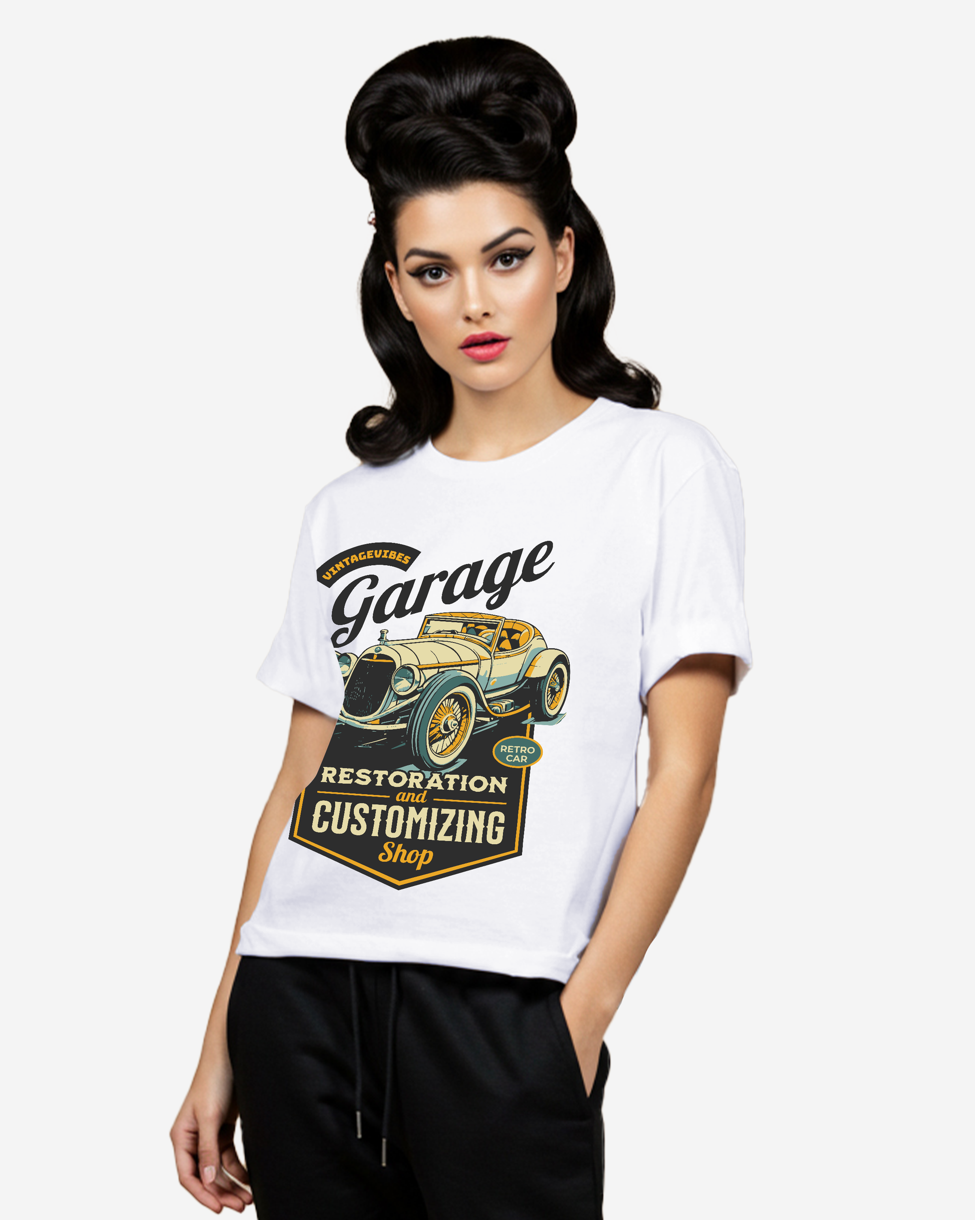 Retro Car Women's Oversized T-Shirt