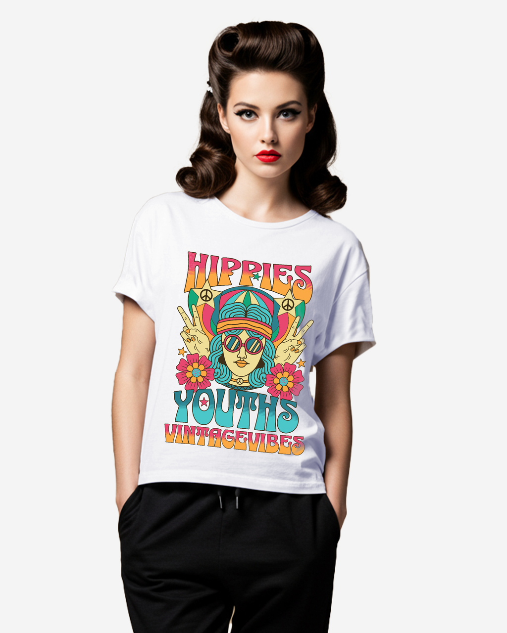 Hippies Woman Women's Oversized T-Shirt