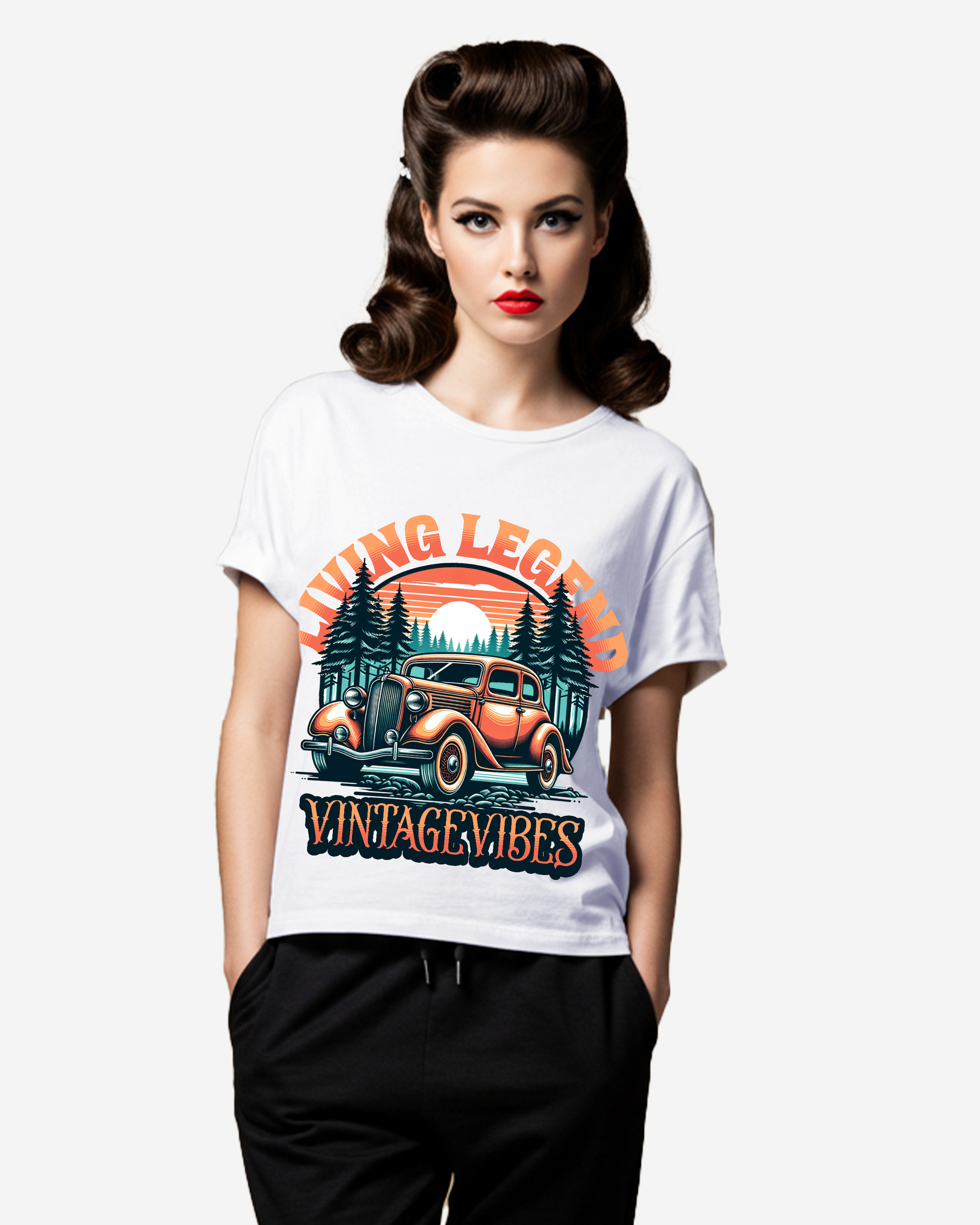 Vintage Classic Car Women's Oversized T-Shirt
