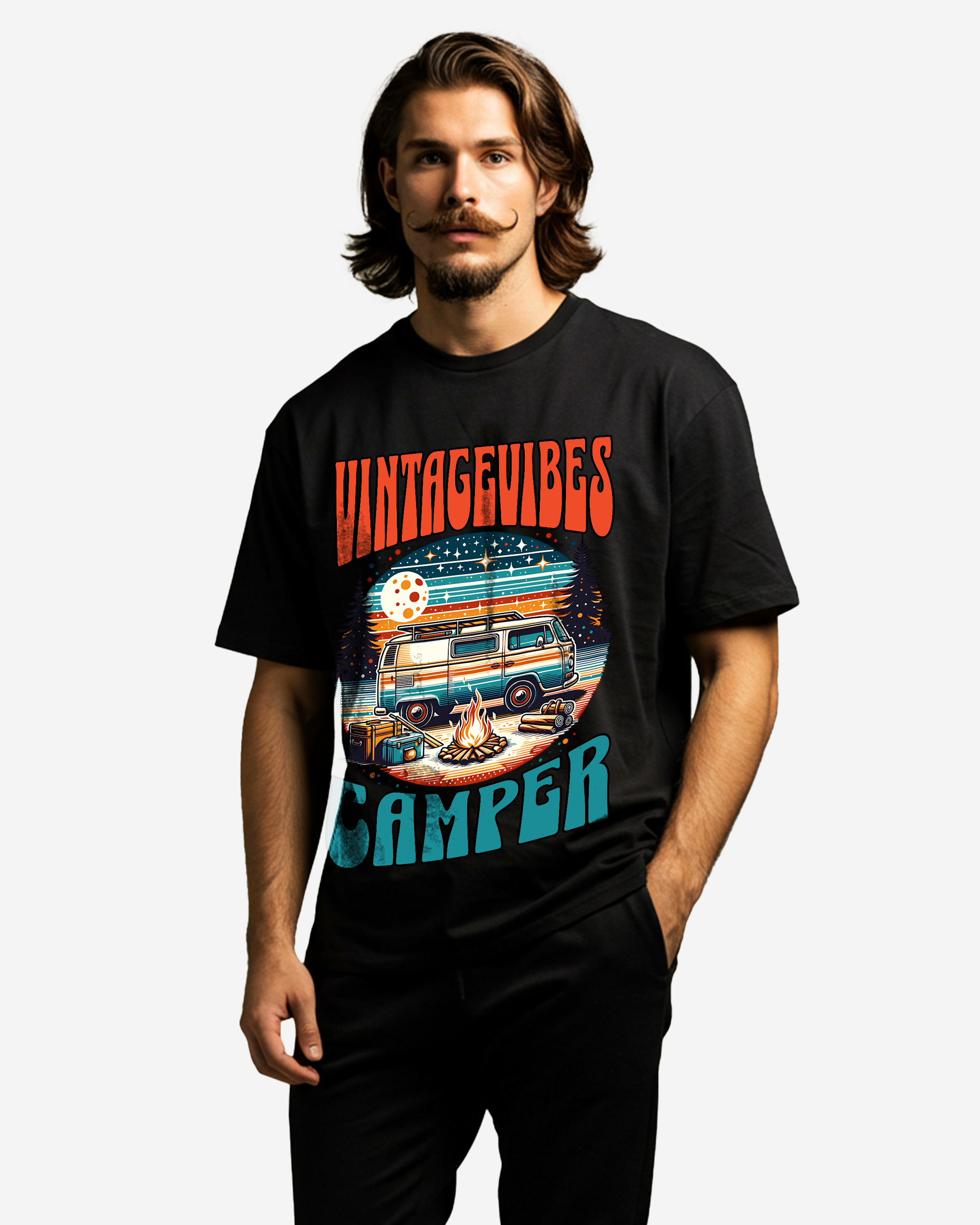 Retro Camper Men's Oversized T-Shirt