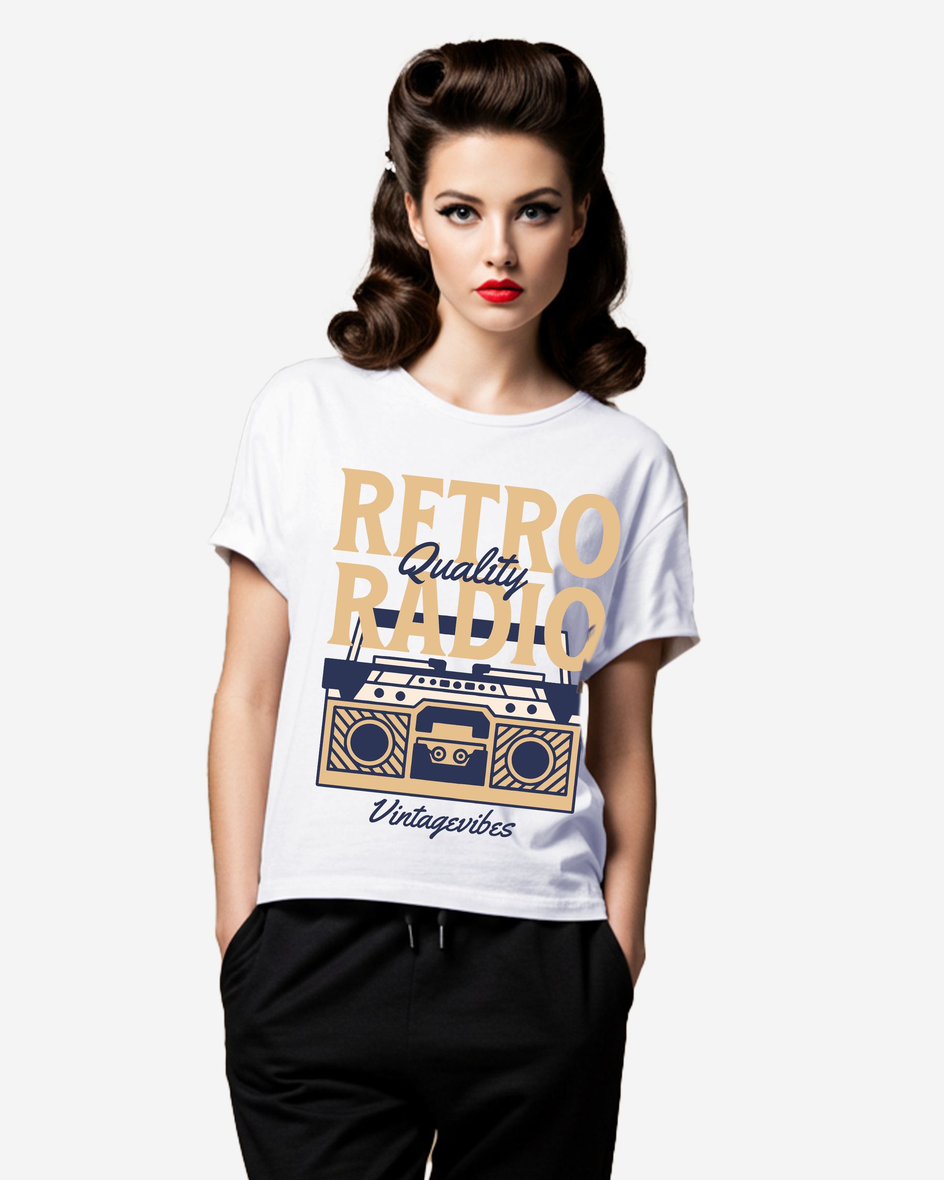 Retro Radio Women's Oversized T-Shirt