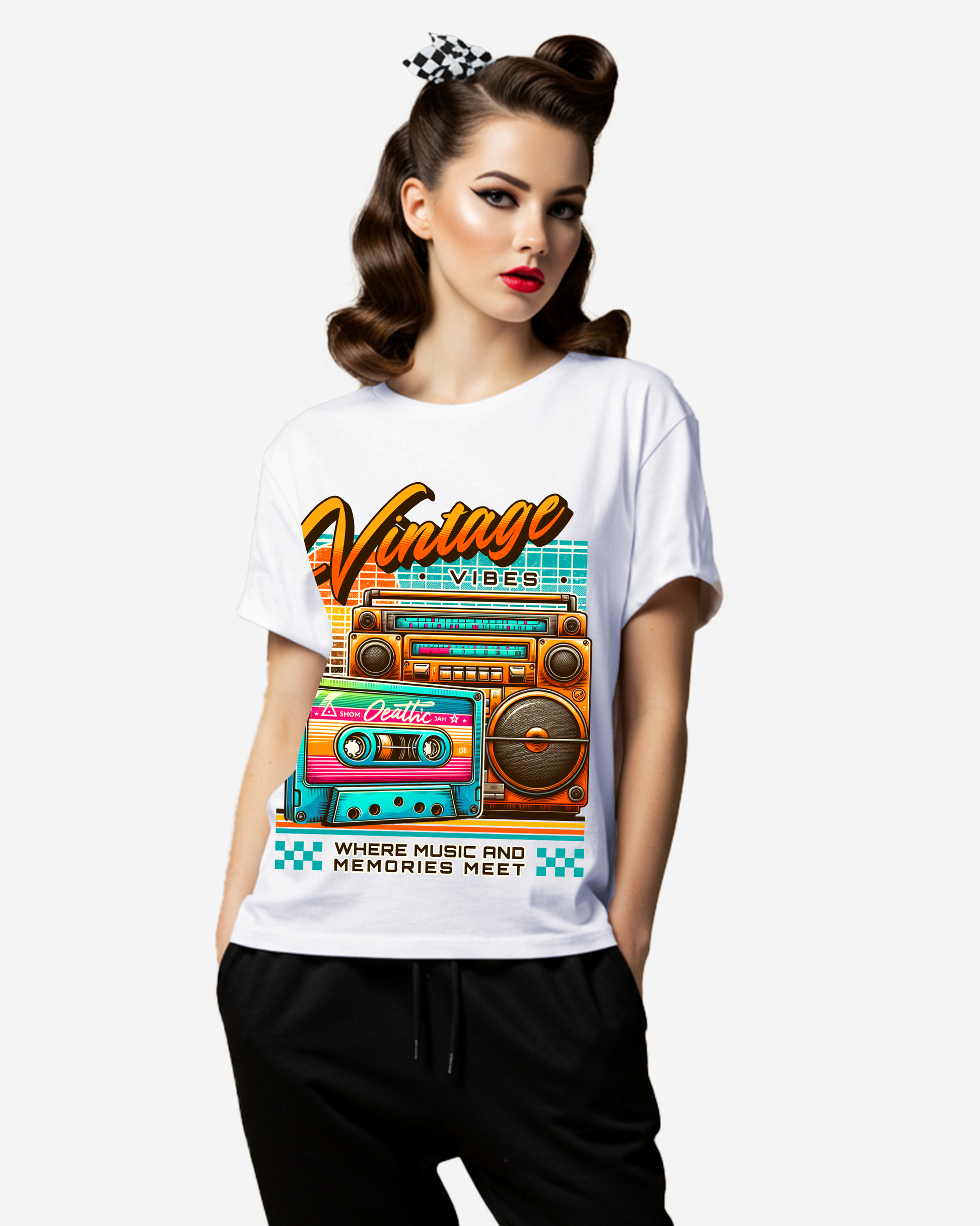 Vintage Tunes Women's Oversized T-Shirt