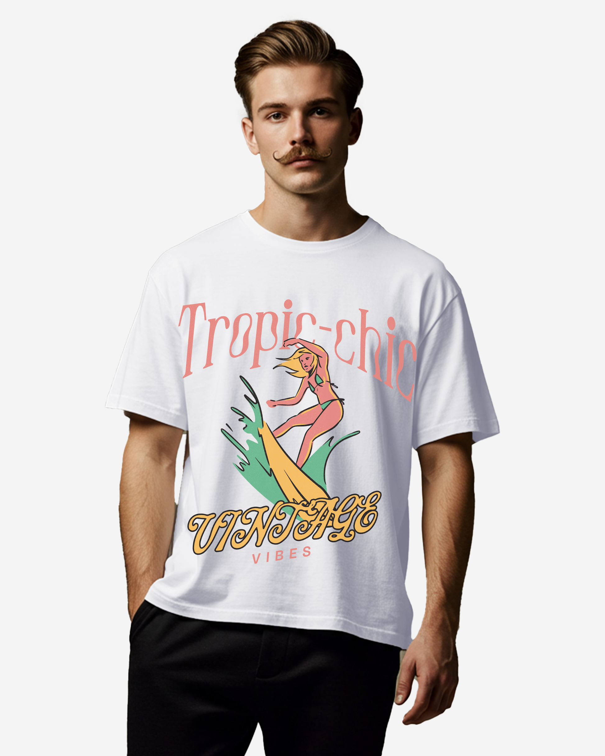 Tropic Chic Men's Oversized T-Shirt