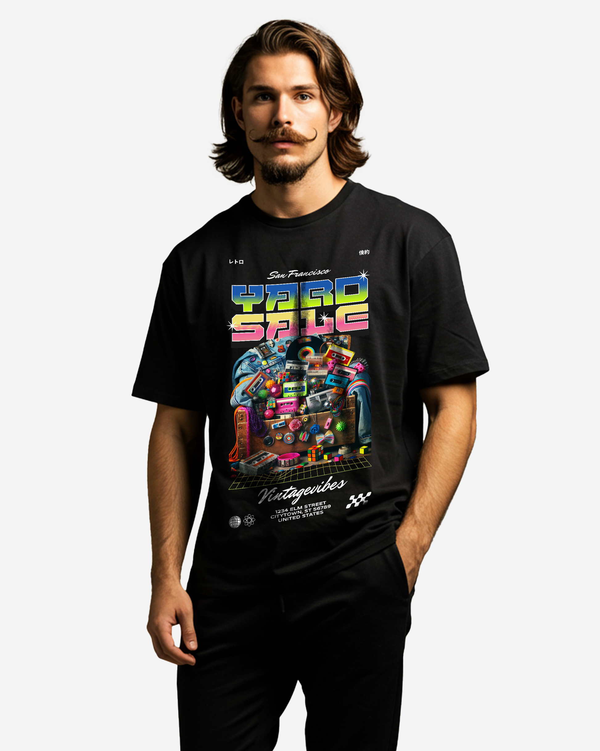 Sale Thrifting 80s Style Men's Oversized T-Shirt