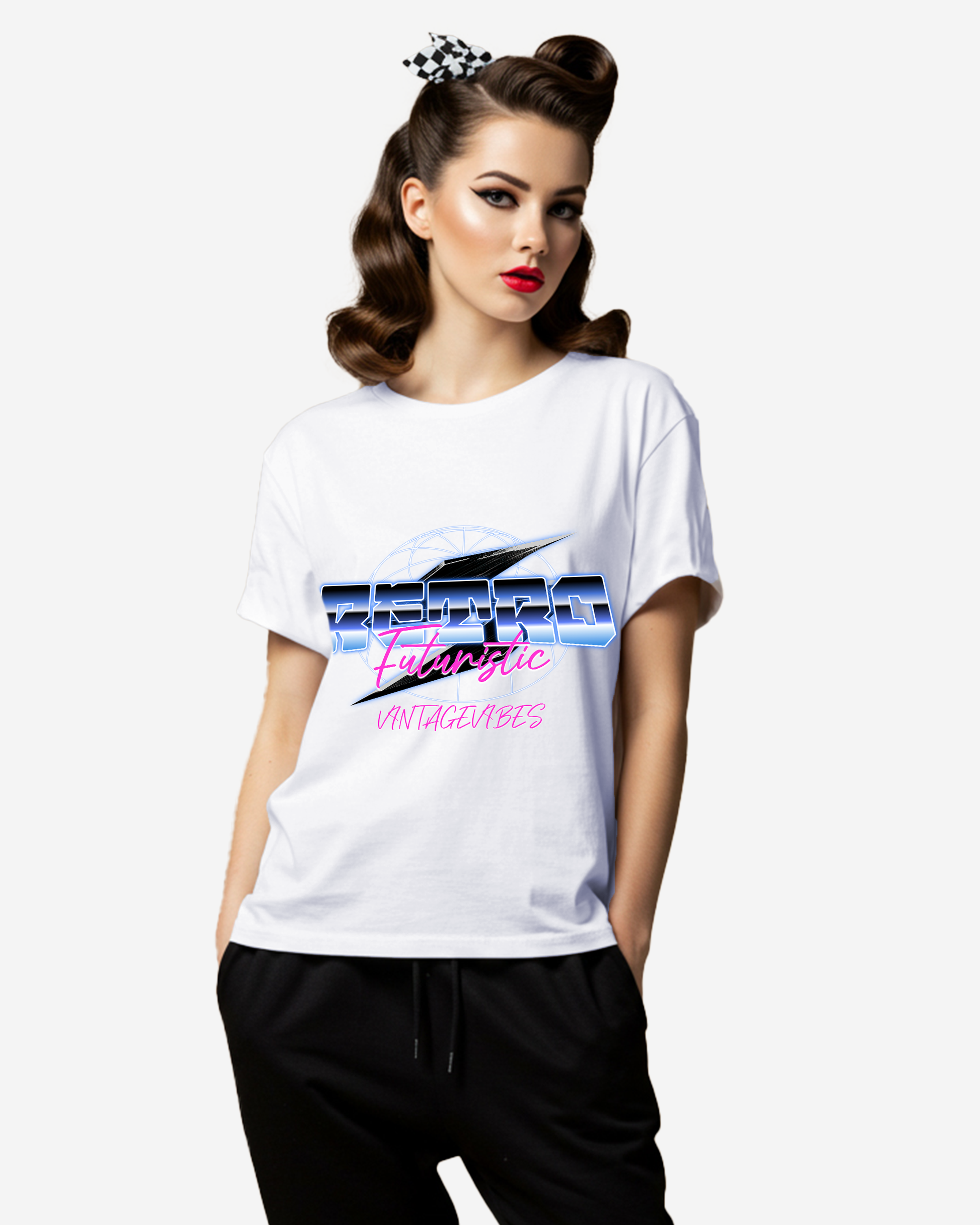 Retro Futuristic Women's Oversized T-Shirt