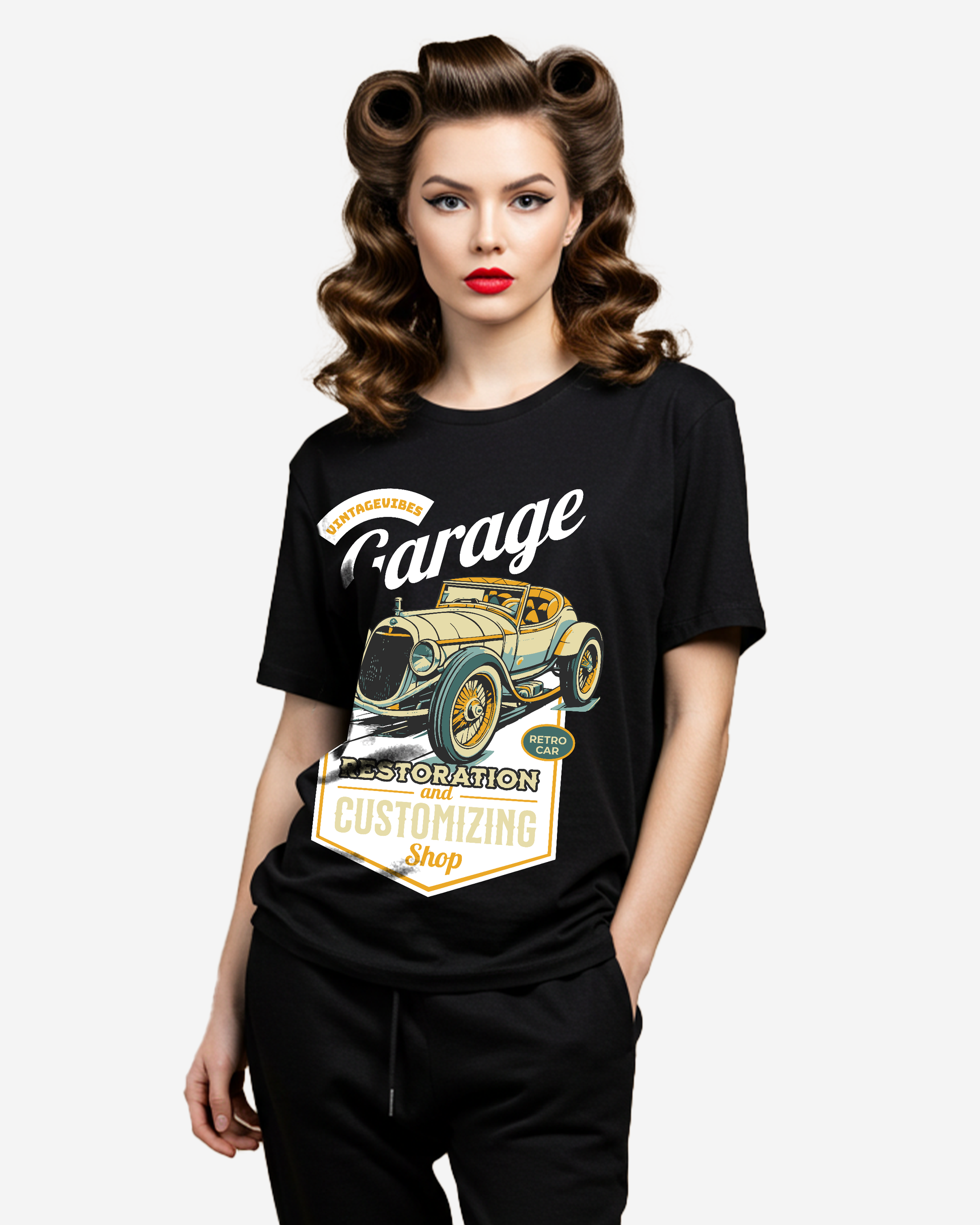 Retro Car Women's Oversized T-Shirt
