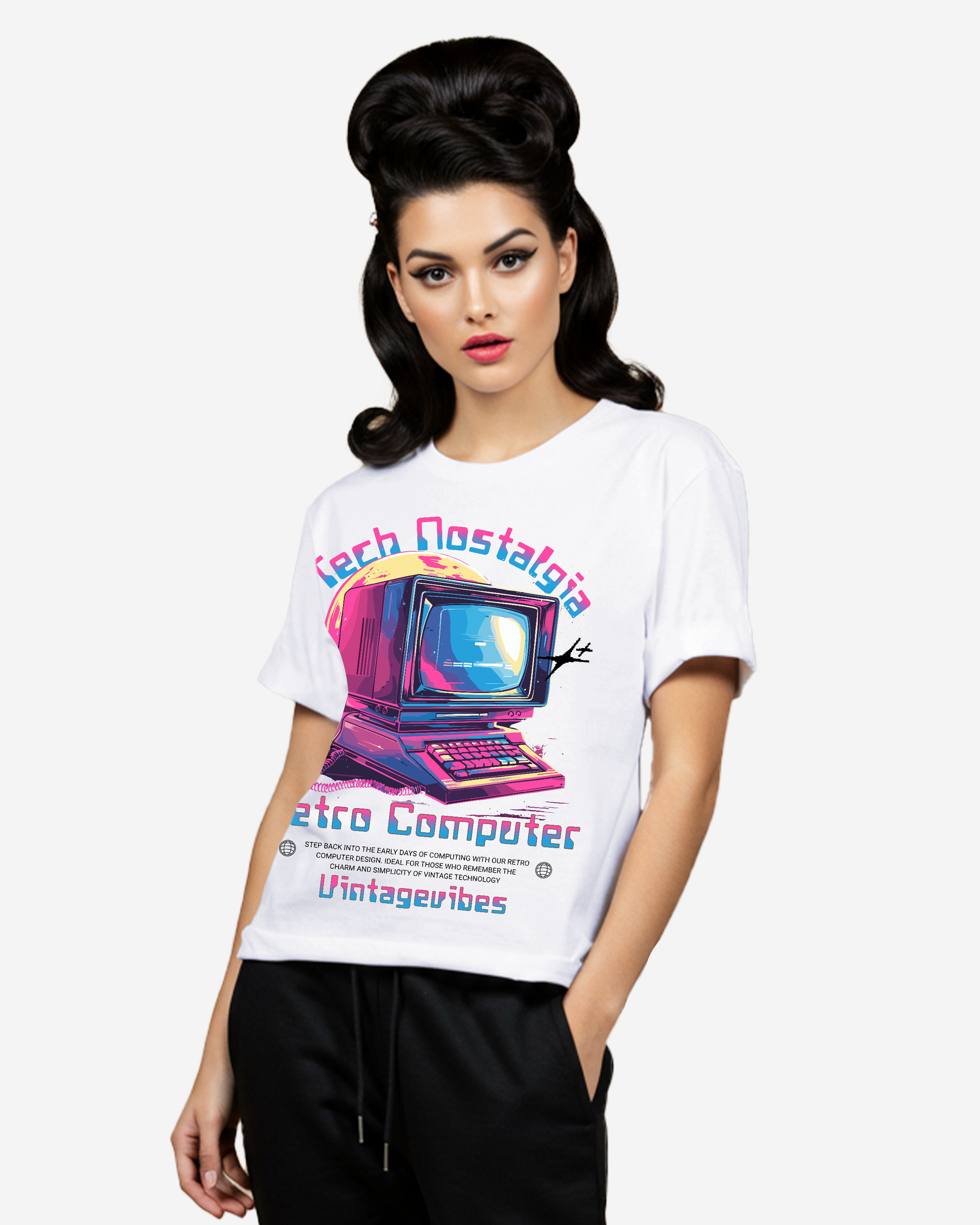 Tech Nostalgia Women's Oversized T-Shirt