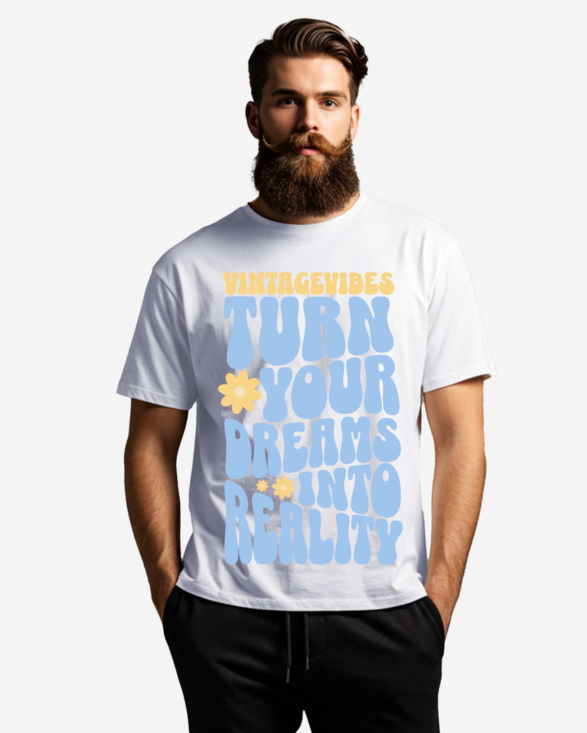 Simple Cute Retro Men's Oversized T-Shirt